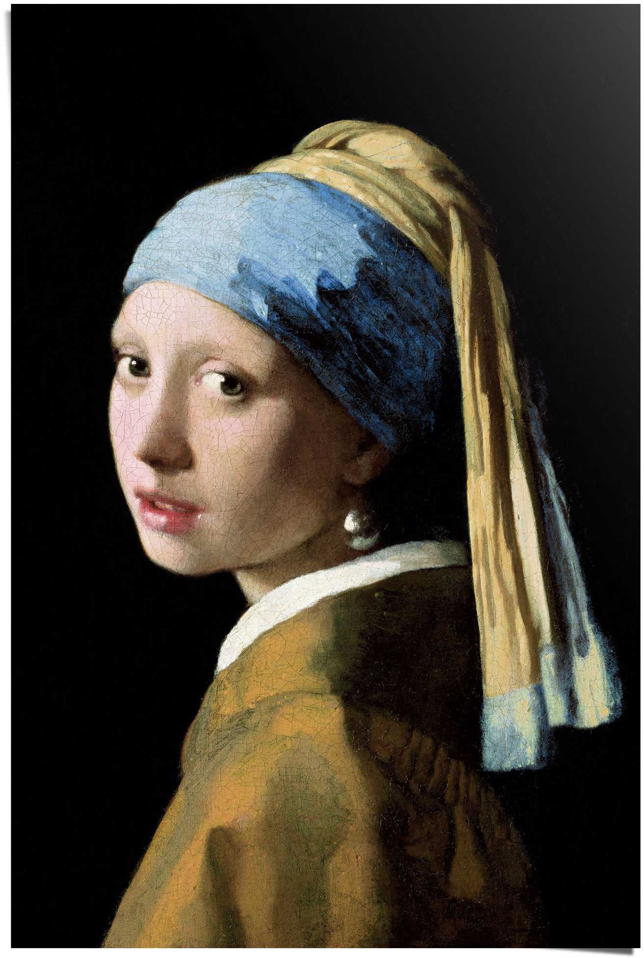 Reinders! Poster »Poster Das Mädchen mit dem Perlenohrgehänge Jan Vermeer«, Menschen, (1 St.)