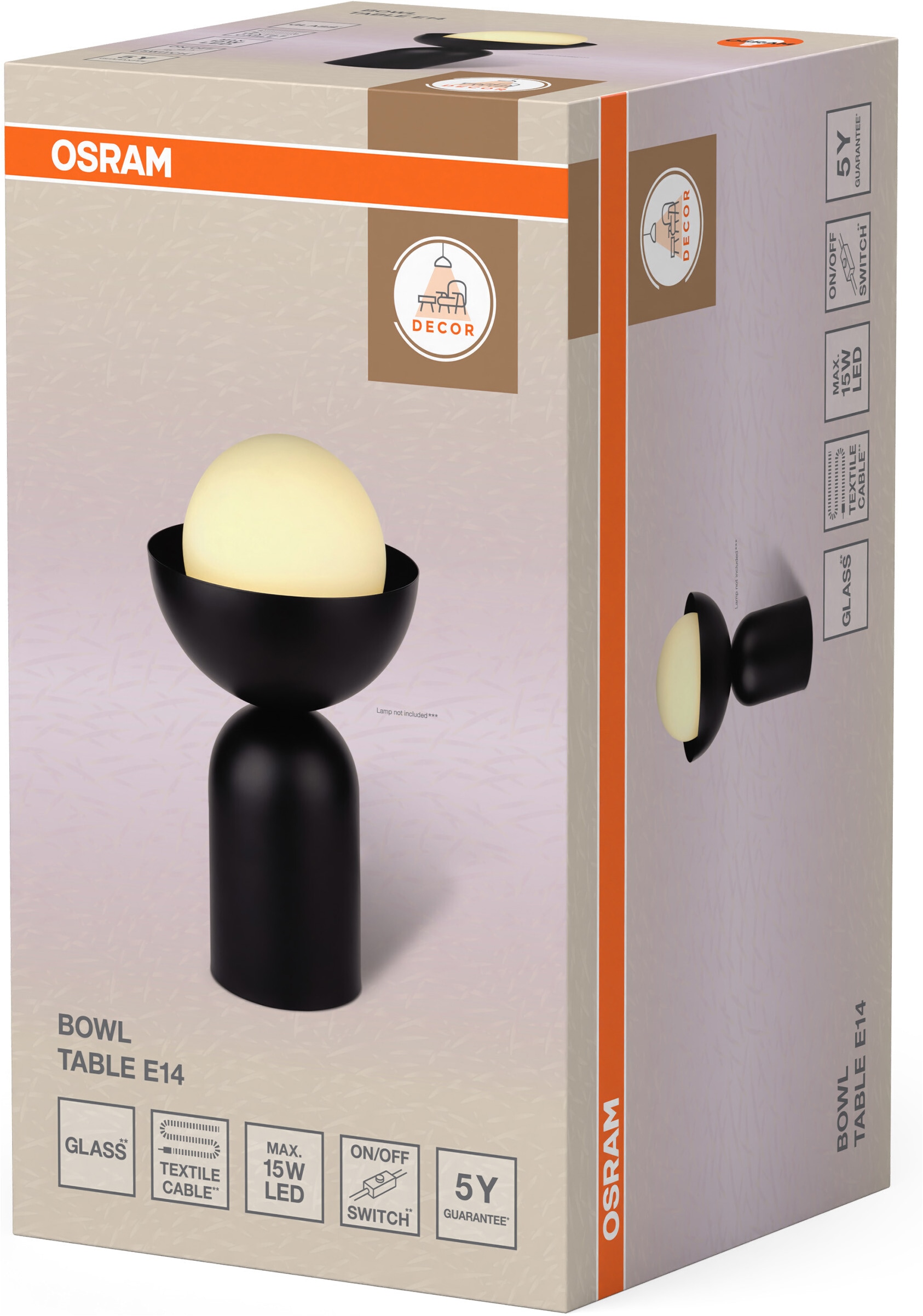 Osram Tischleuchte »Decor Bowl Table« E14 1 Stk. Fassung E14, Stahl