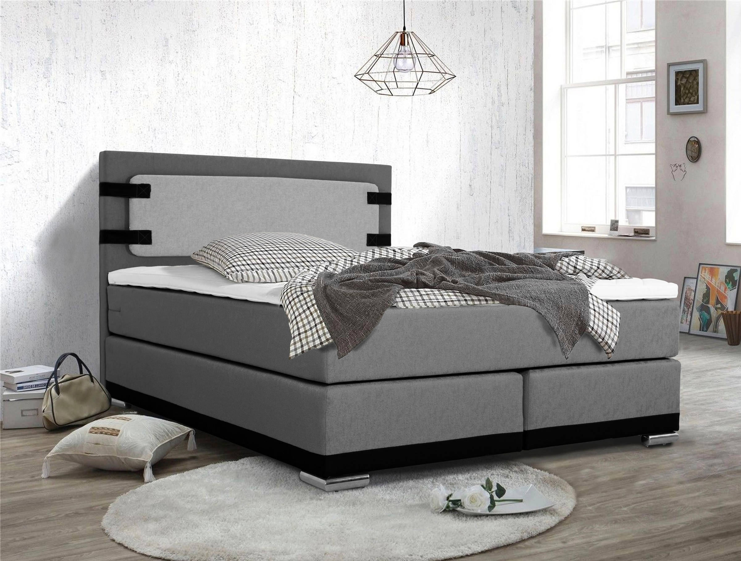 Home affaire Boxspringbett "Strada" incl. Topper, 3 Breiten, 3 Härtegrad-Au günstig online kaufen