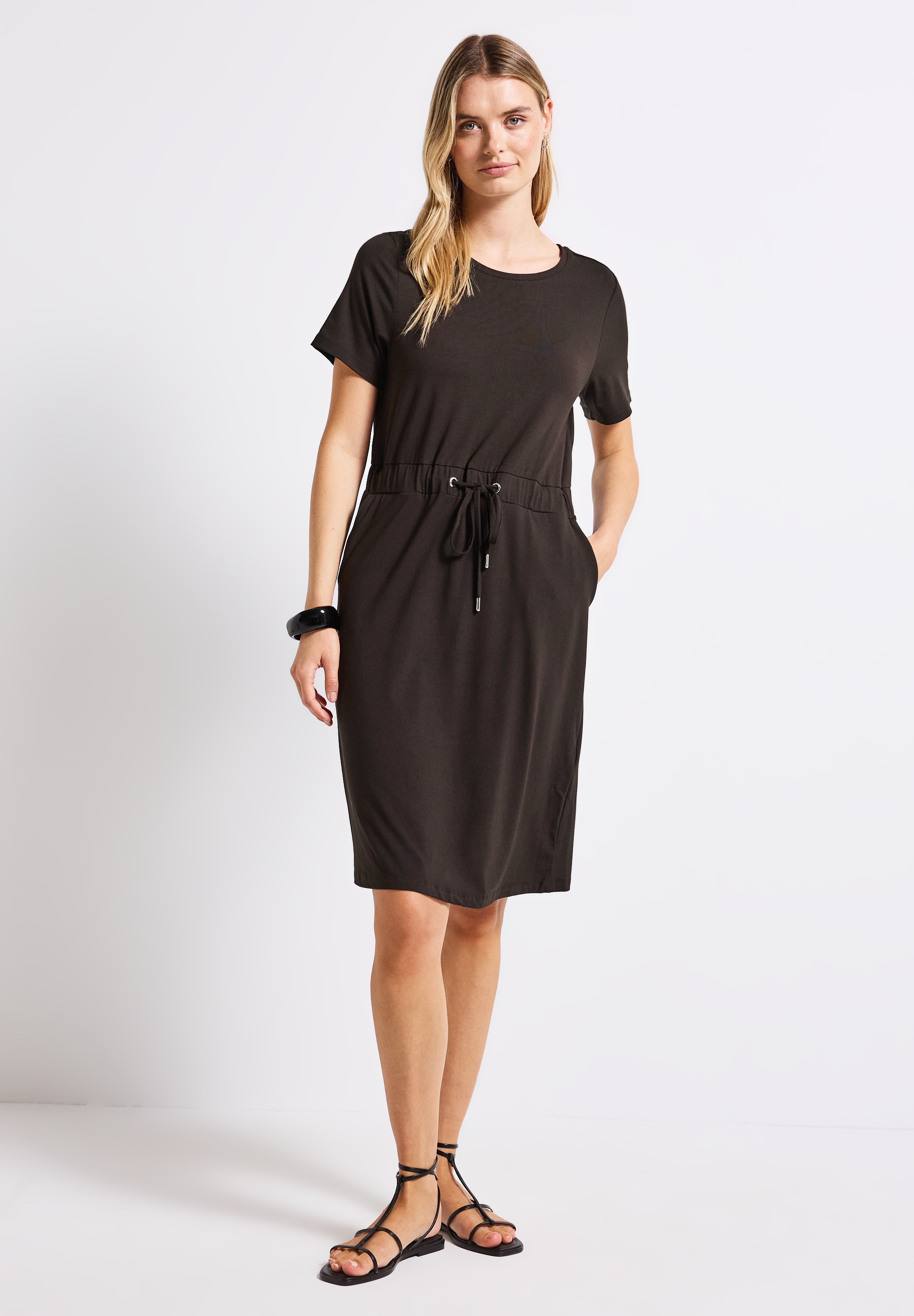 STREET ONE Jerseykleid, mit Tunnelzug an der Taille günstig online kaufen