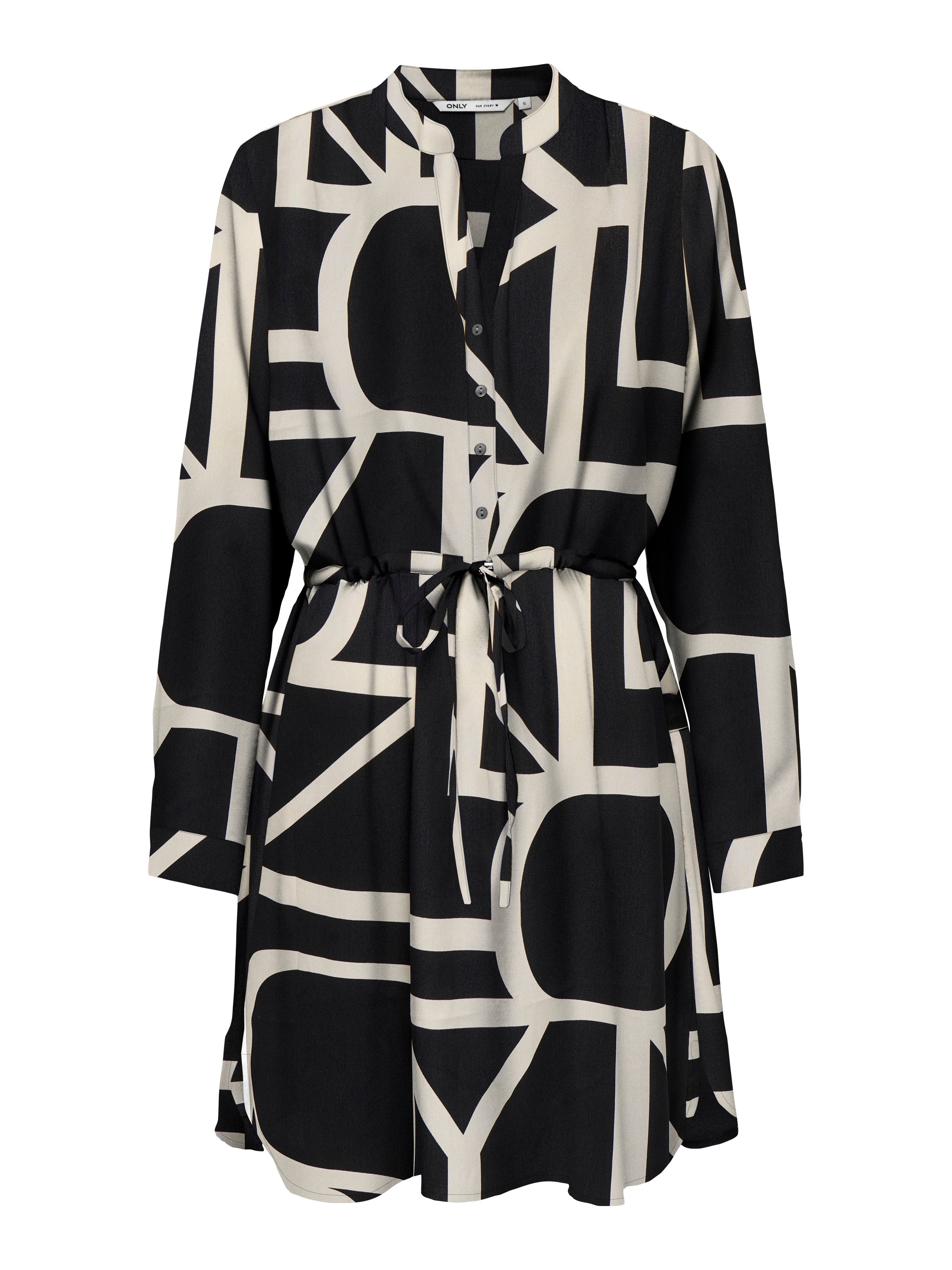 ONLY Druckkleid "ONLCORY LIFE L/S V-NECK TUNIC WVN NOOS" Sommerkleid mit Ta günstig online kaufen