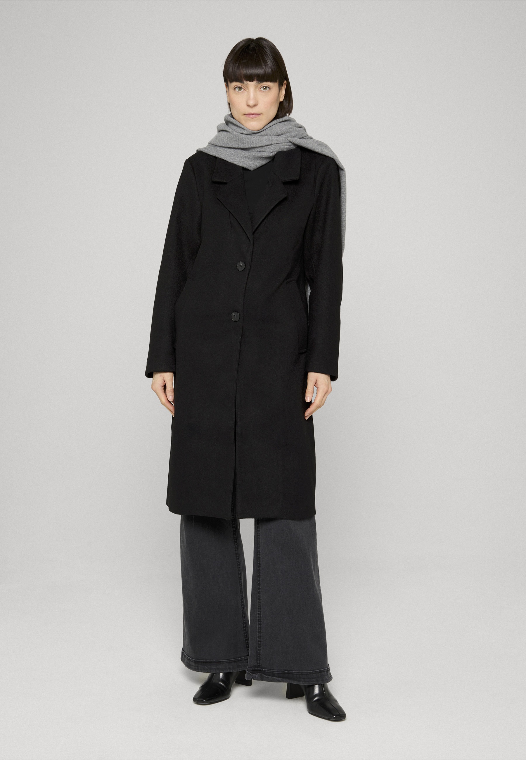 Urban Classics Ladies Basic Coat Black Size L 2