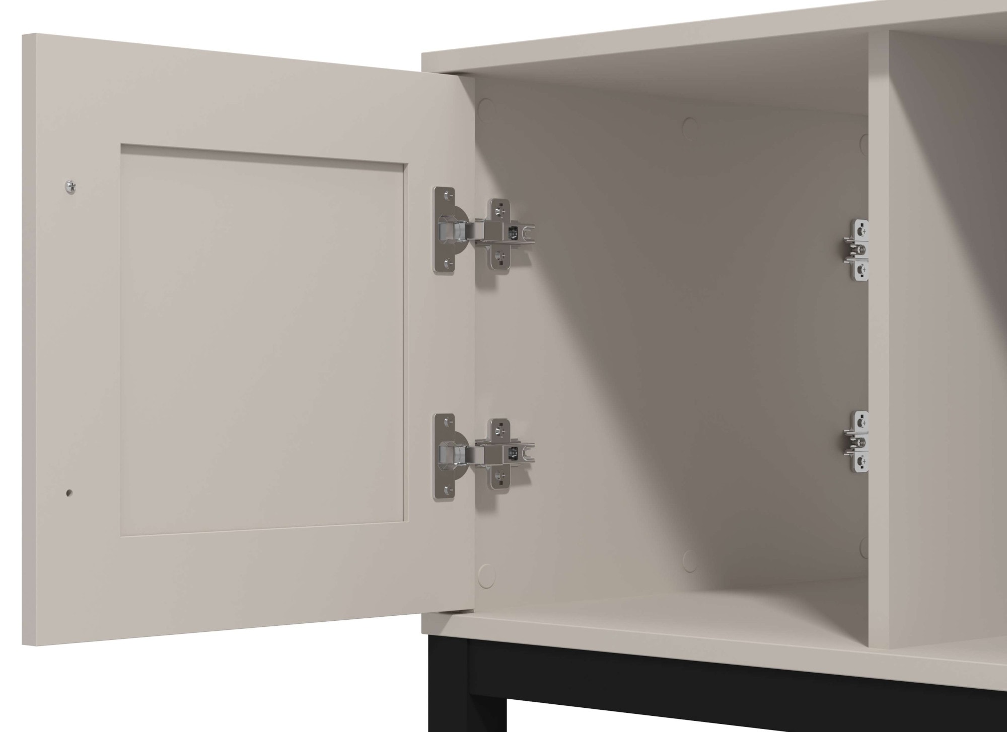 Home affaire Couchtisch »Savoia, 100 cm, modernes Design mit viel Stauraum, rechteckig« Zwei offene Fächer und ein geschlossenes, in eleganter Kaschmirfarbe