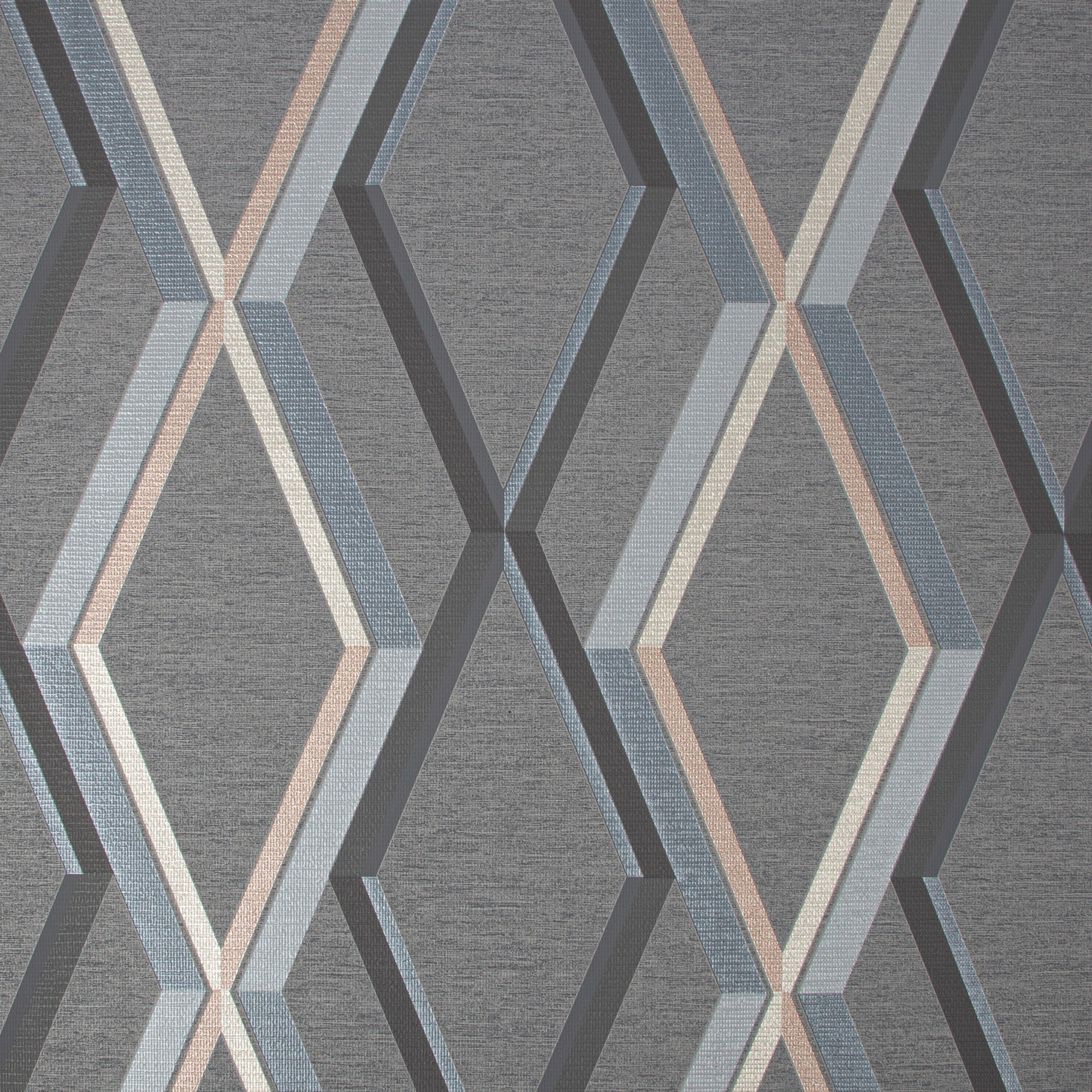 Superfresco Easy Vliestapete "Prestige Geo" geometrisch Dunkelgrau - 10mx52cm