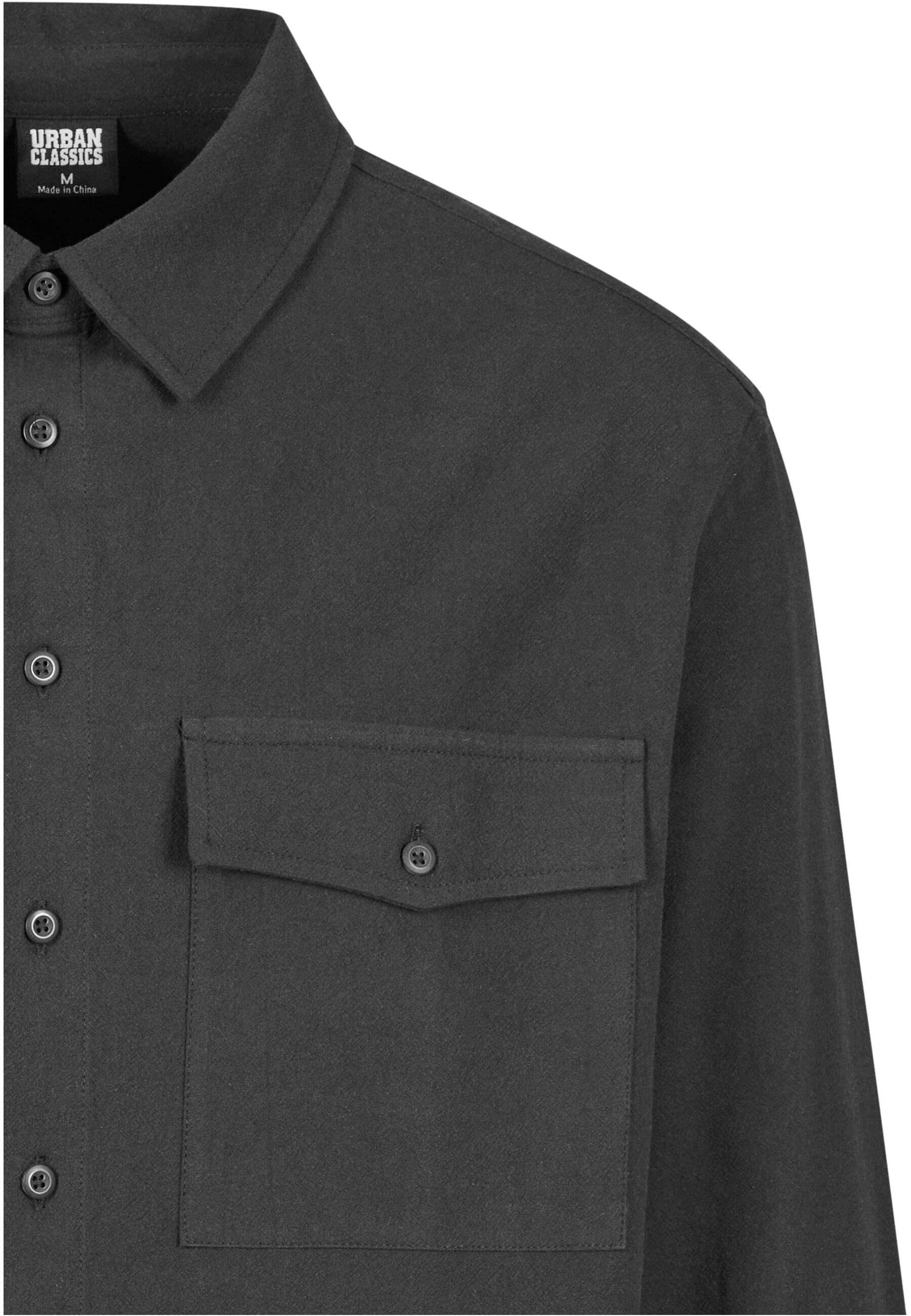 URBAN CLASSICS Langarmhemd »Urban Classics Herren Basic Crepe Shirt«, (1 tlg.)