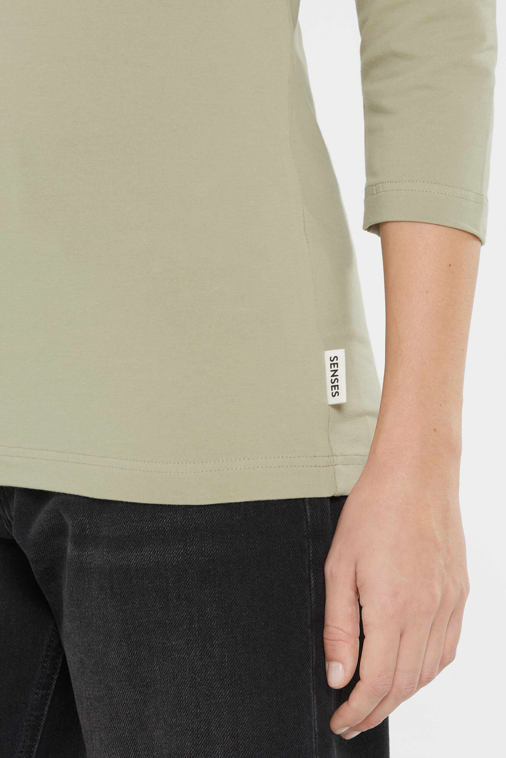 SENSES.THE LABEL Rundhalsshirt, mit Elasthan-Anteil