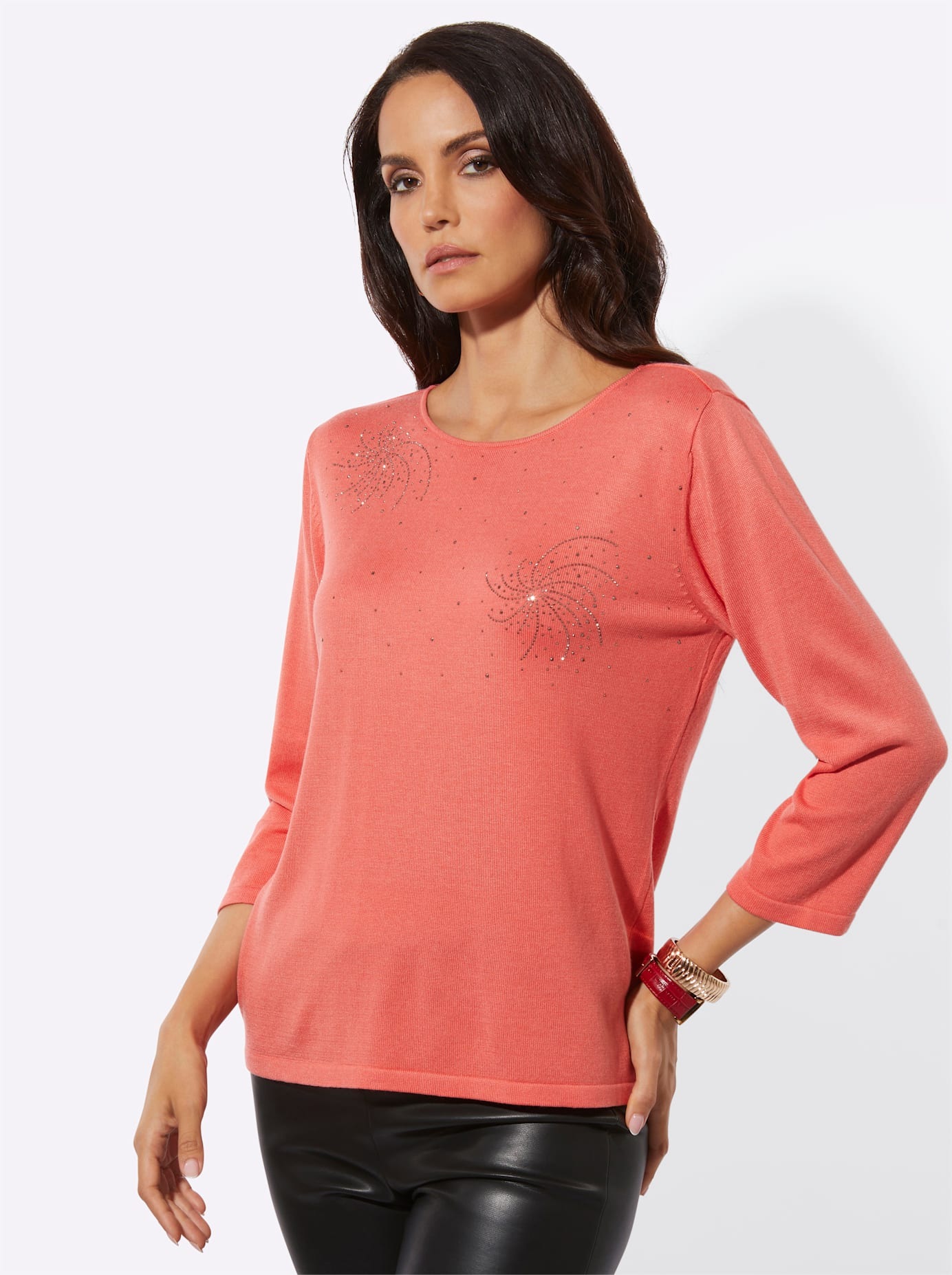 creation L Kurzarmpullover "Lyocell-Viskose-Pullover" günstig online kaufen