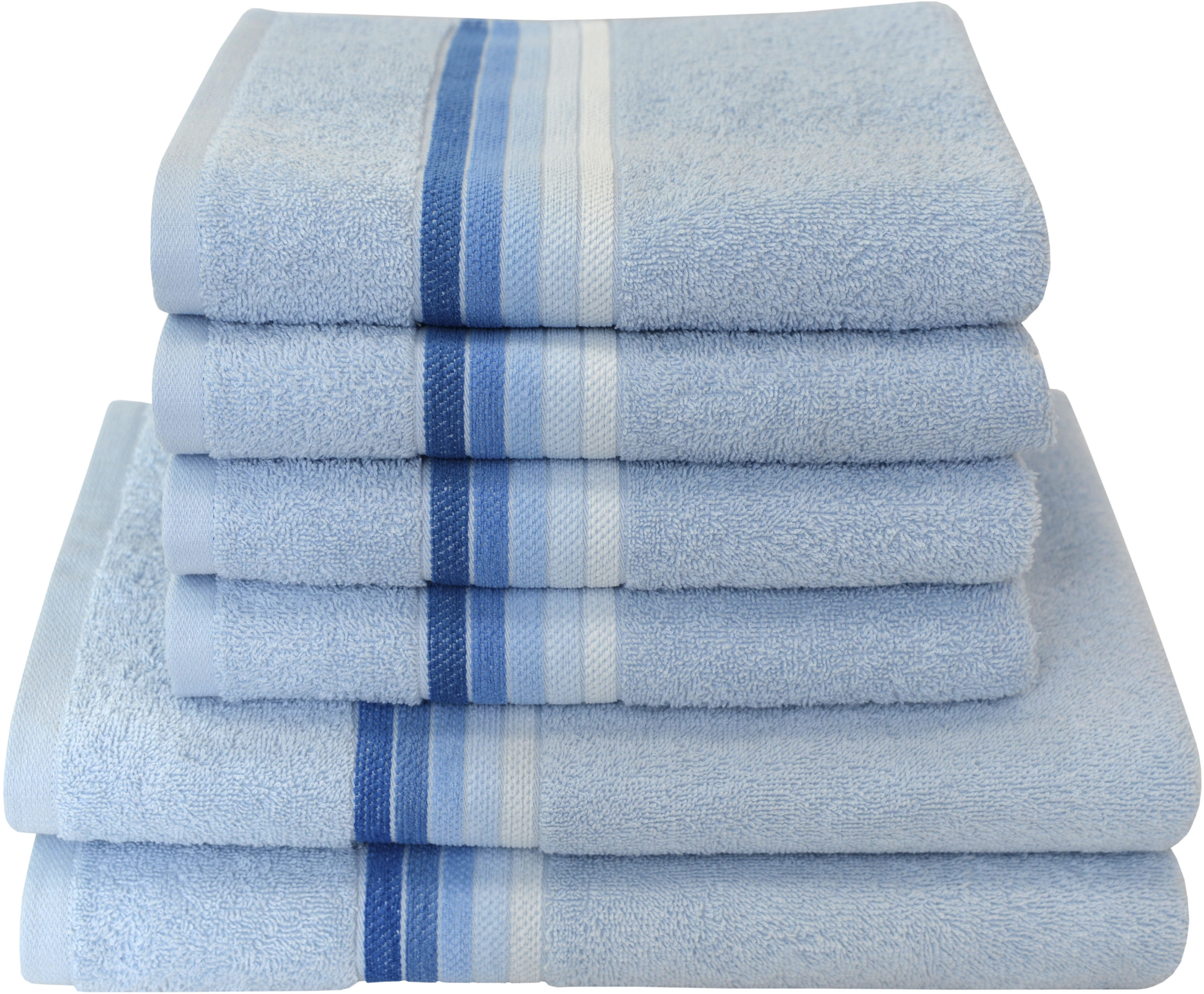 Dyckhoff Handtuch Set "Chenille" Set 6 Stk. Frottier Set beinhaltet: 4x Handtuch (50x100cm) und 2x Duschtuch (70x140cm)