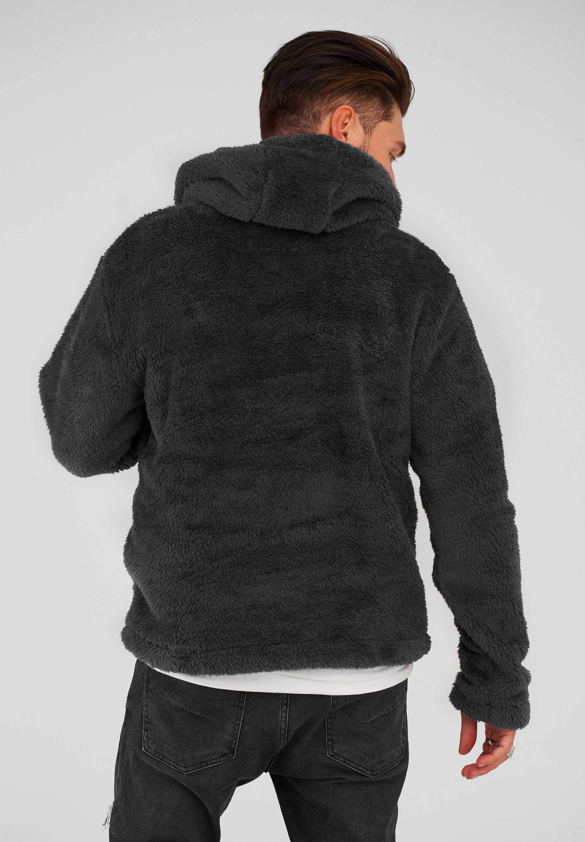 behype Fleeceshirt »POCKET«, aus weichem Teddyfleece