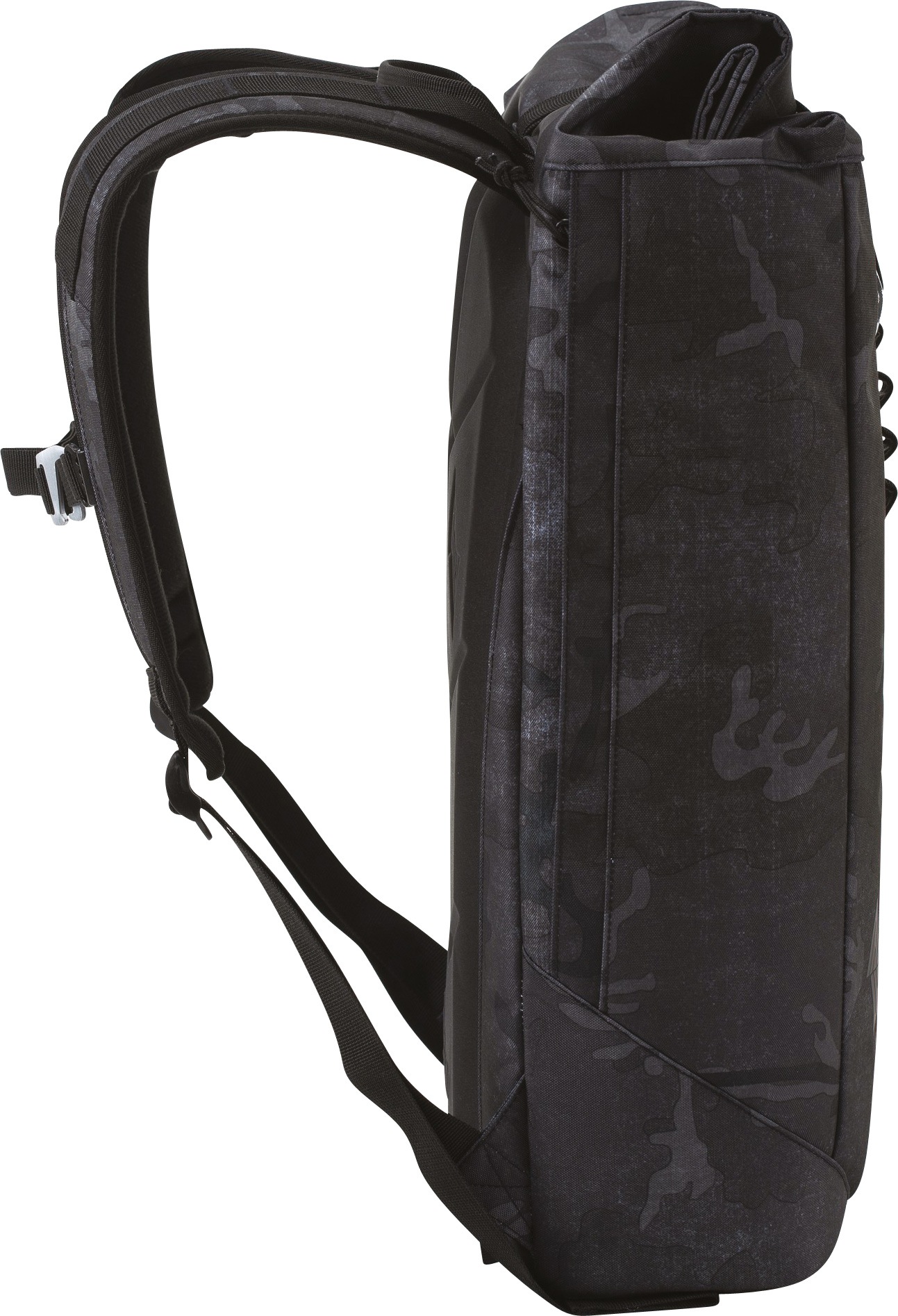 Freizeitrucksack NITRO "Scrambler", Kinder, Gr. B/H/T: 30cm x 47cm x 12cm, grau (forged camo), Polyester, Rucksäcke Freizeitrucksack, Rucksack für Alltag, Arbeit & Reise mit Roll-Top, Cityrucksack 3