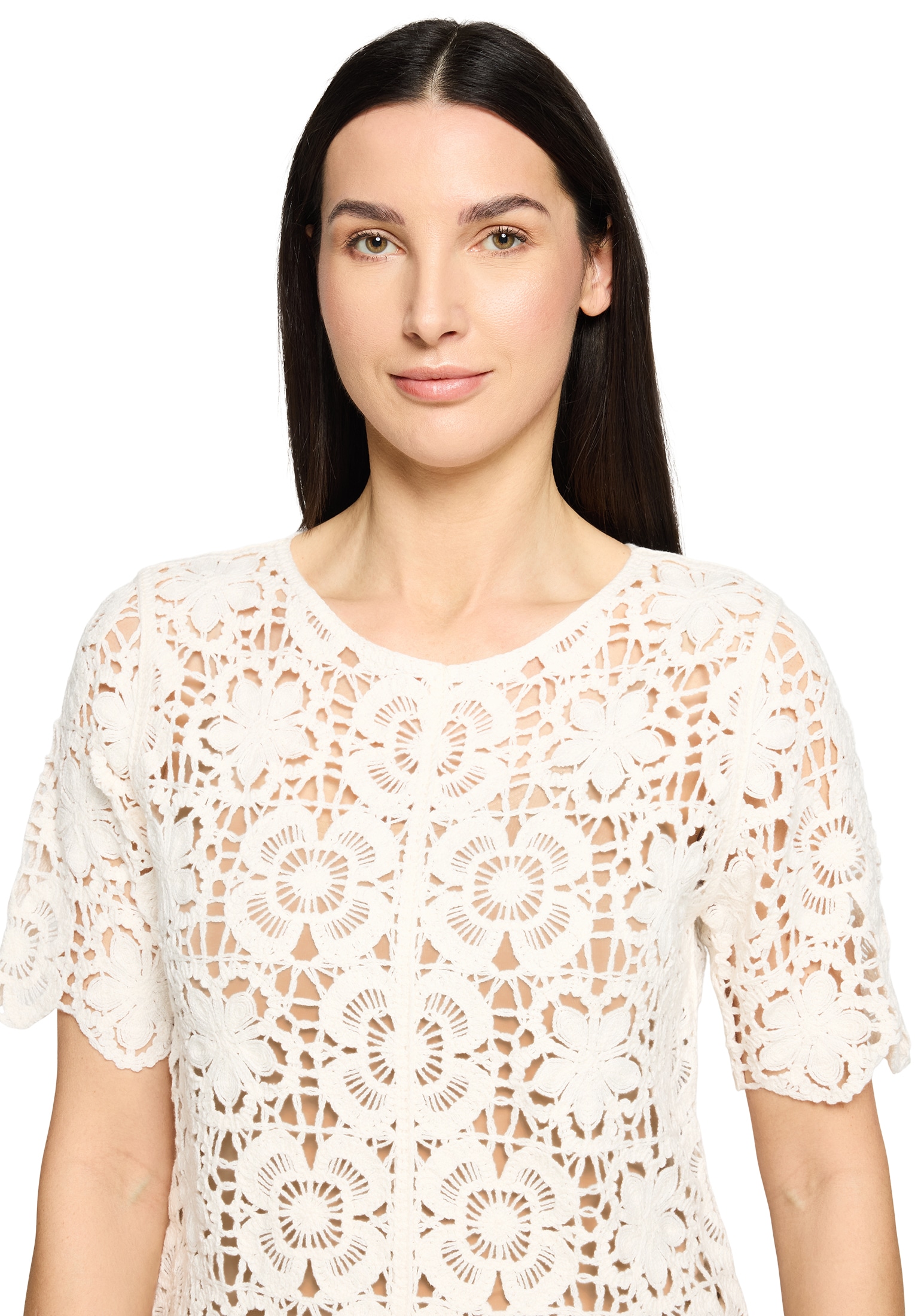 Betty&Co Kurzarmshirt »Damen mit U-Boot-Ausschnitt« 1 tlg.