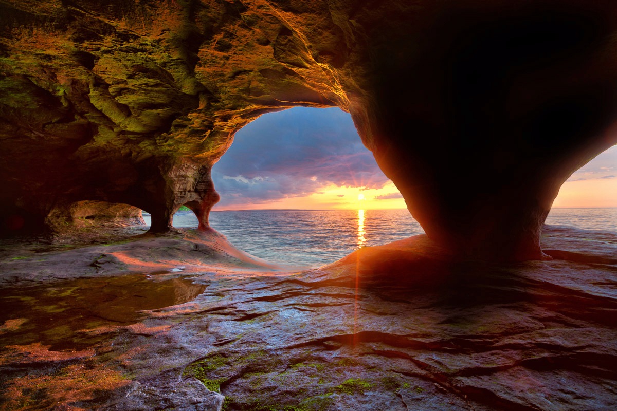 Papermoon Fototapetas »Sea Caves Lake Superior«