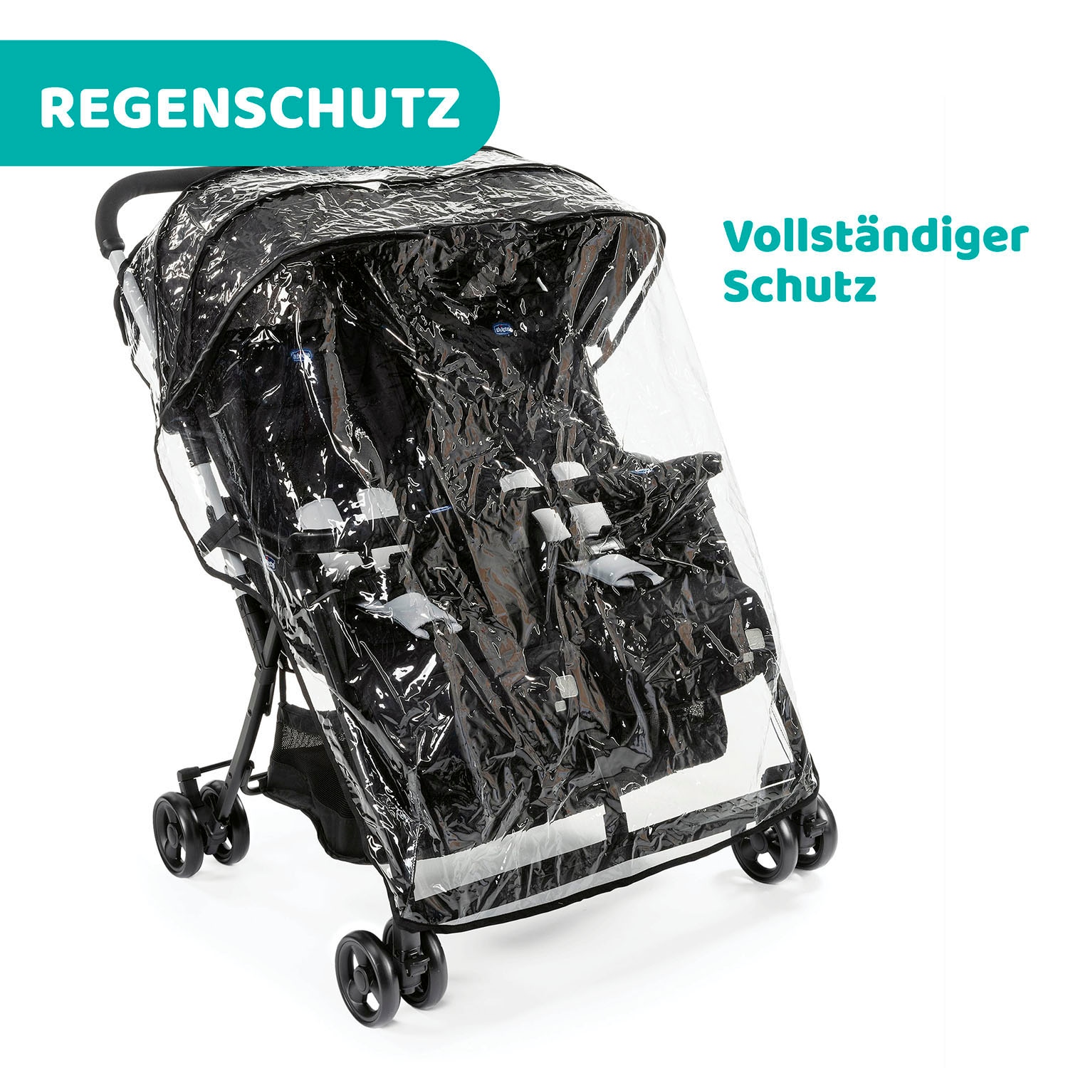 Chicco Zwillingsbuggy »OHlalà Twin, Black Night«, 15 kg, Zwillingskinderwagen