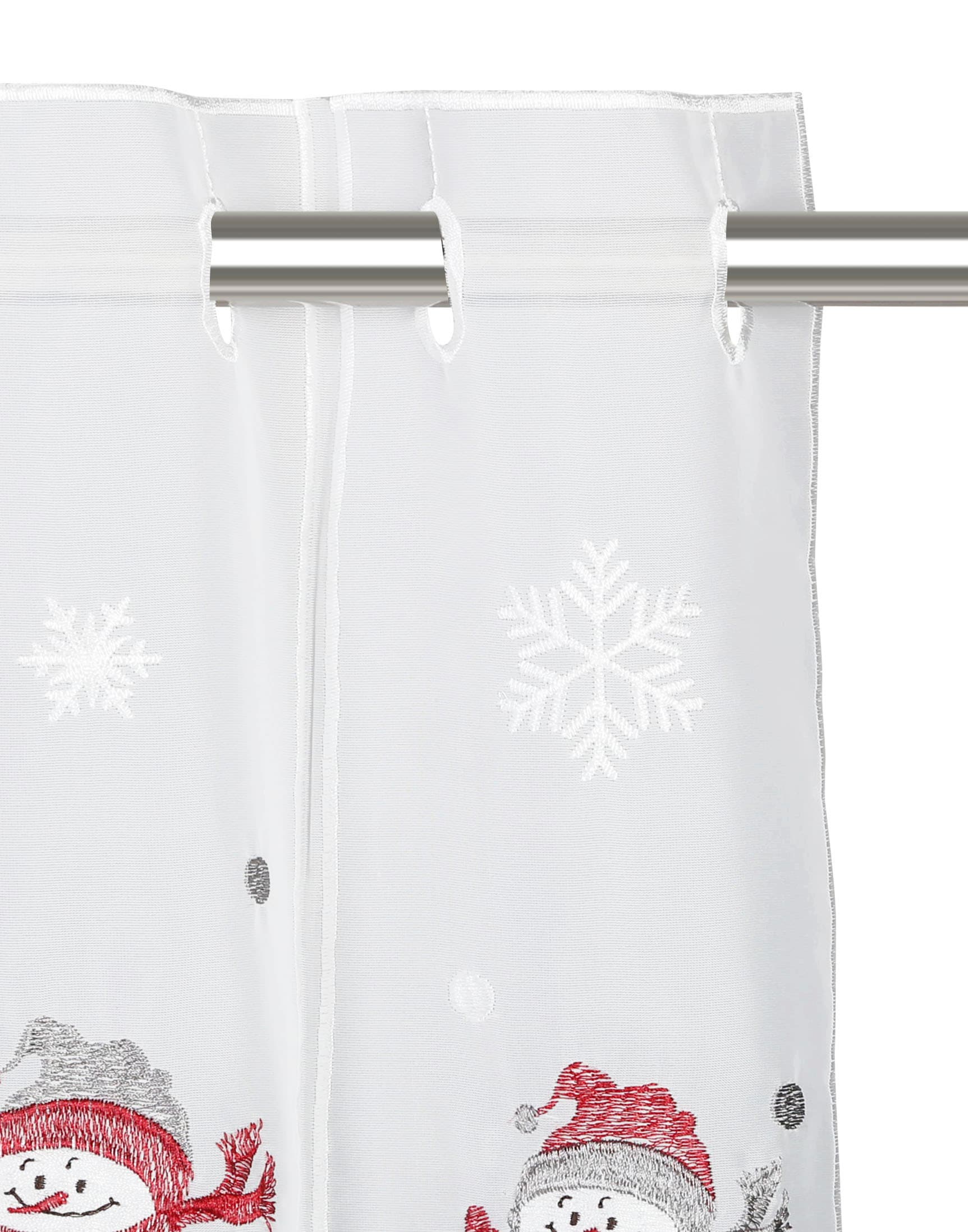»Snowman«, Scheibengardine Transparent, Polyester (1 Rechnung BAUR auf my home | Voile, St.),