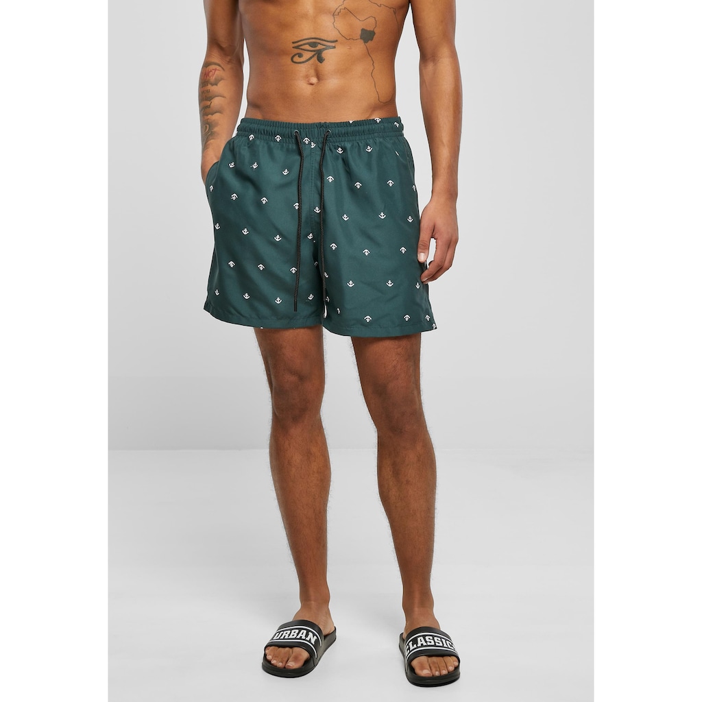 URBAN CLASSICS Badeshorts »Urban Classics Herren Embroidery Swim Shorts«