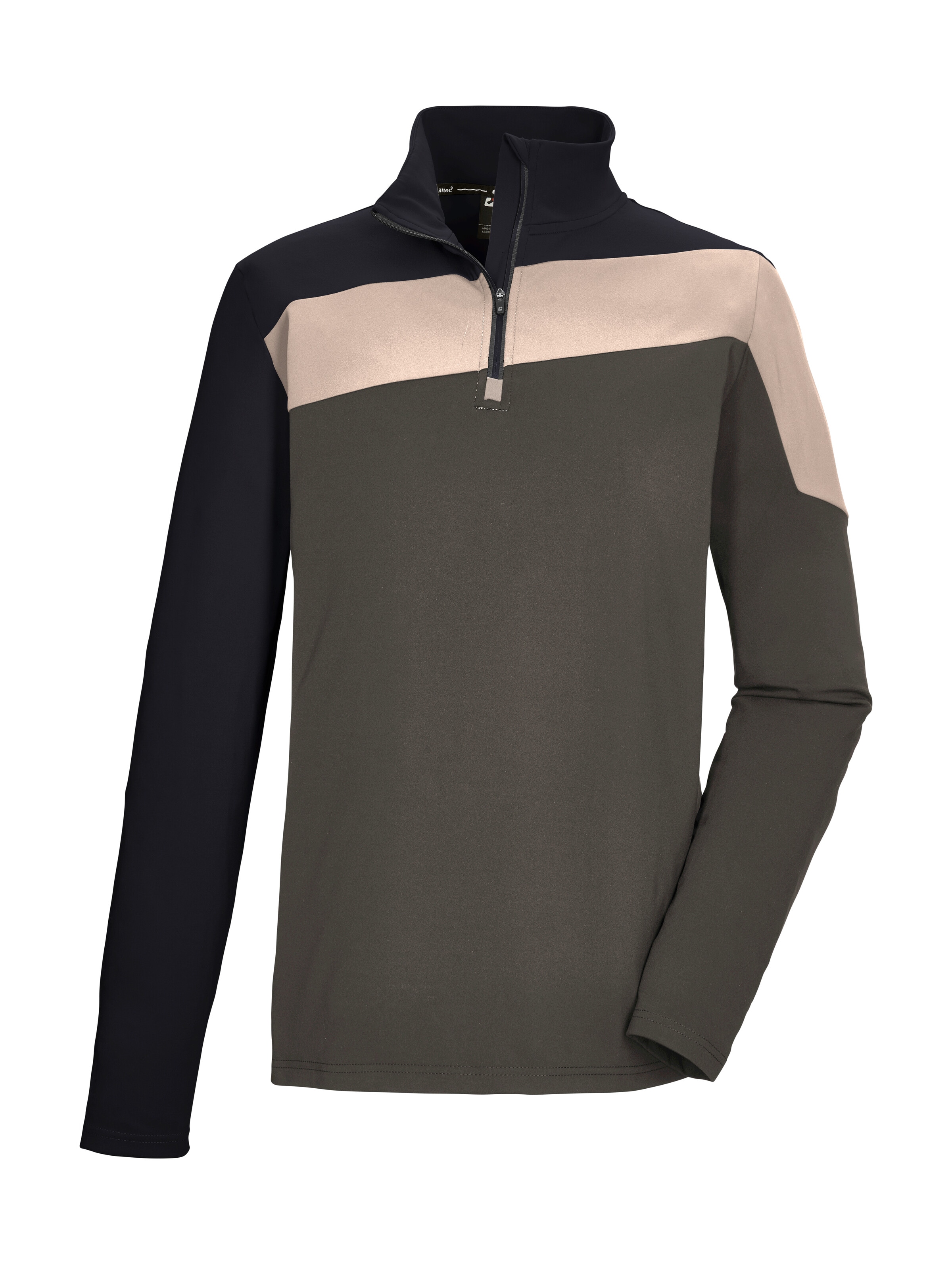 Killtec Langarmshirt "KSW 259 MN LS SHRT" Warmhaltendes Funktionsshirt mit Reißverschluss und Kinnschutz