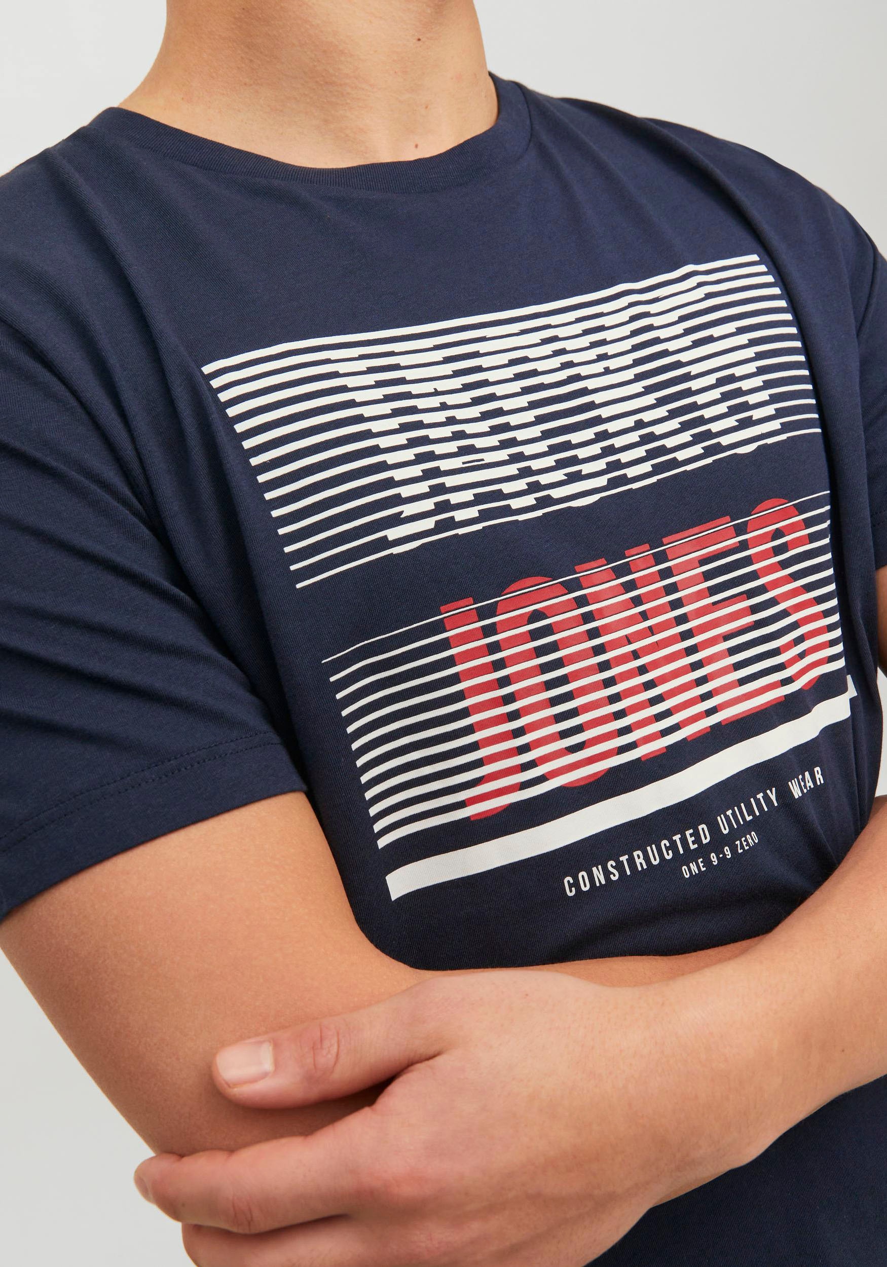 Jack & Jones Kurzarmshirt "JJBRIX TEE SS CREW NECK" günstig online kaufen