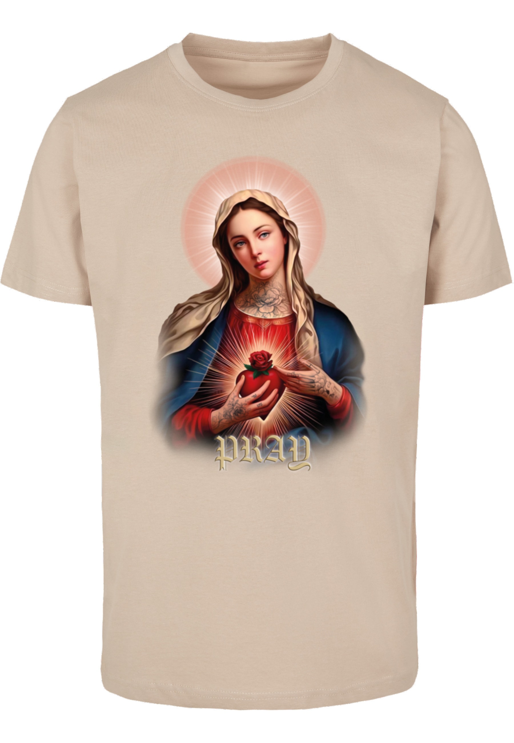 MisterTee T-Shirt "MisterTee Herren Praying Mary Tee" 1 Stk.