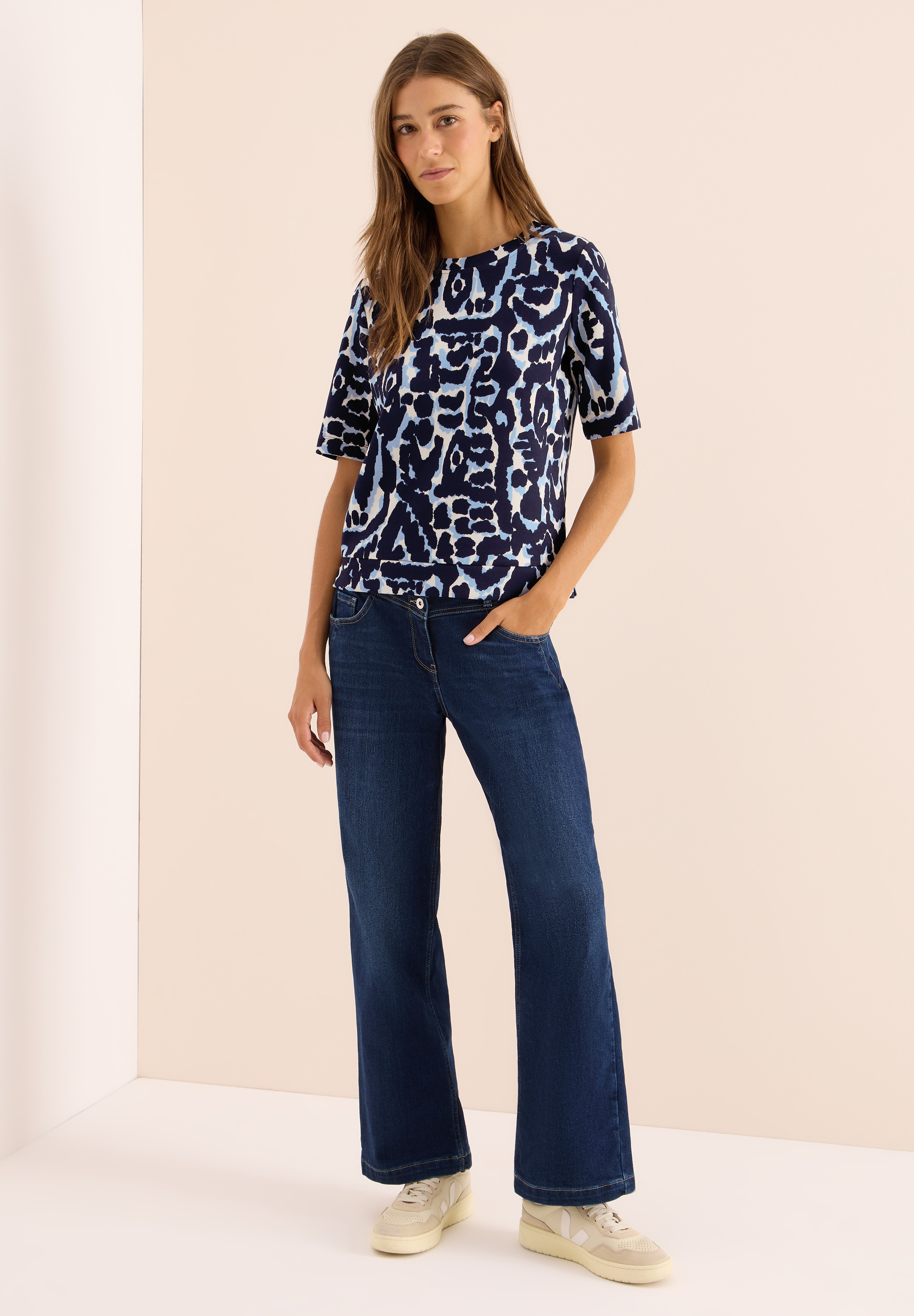 Thumbnail - Cecil Rundhalsshirt mit grafischem Muster