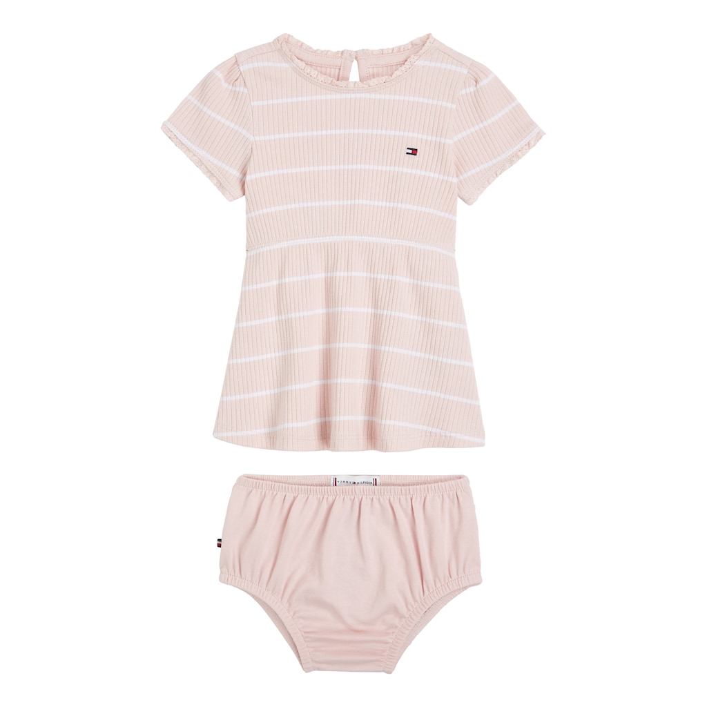 Tommy Hilfiger Minikleid »BABY STRIPED RIB DRESS S/S«, (2 tlg.)