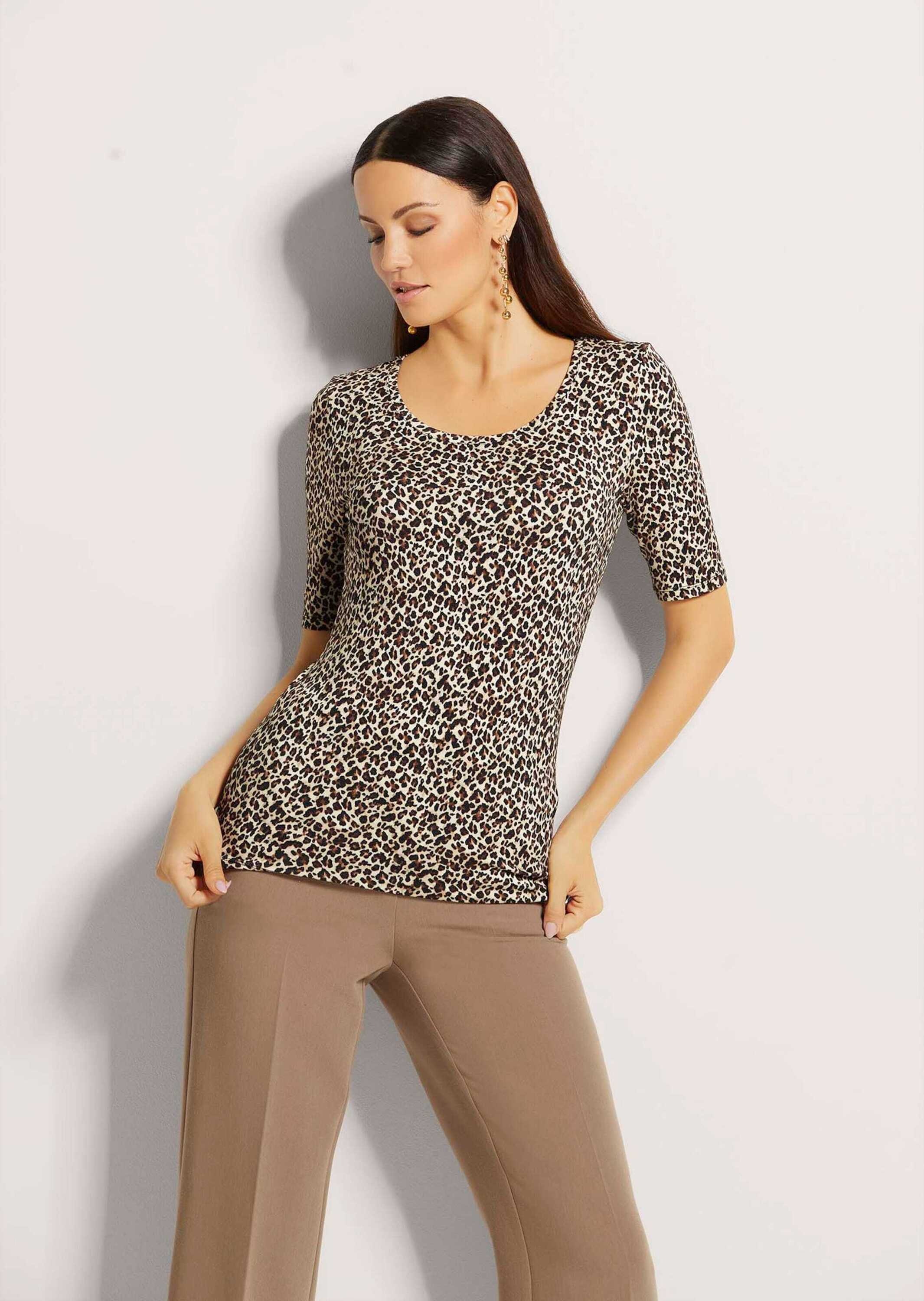 MADELEINE Kurzarmshirt "Shirt Halbarmshirt mit Animal-Print" günstig online kaufen