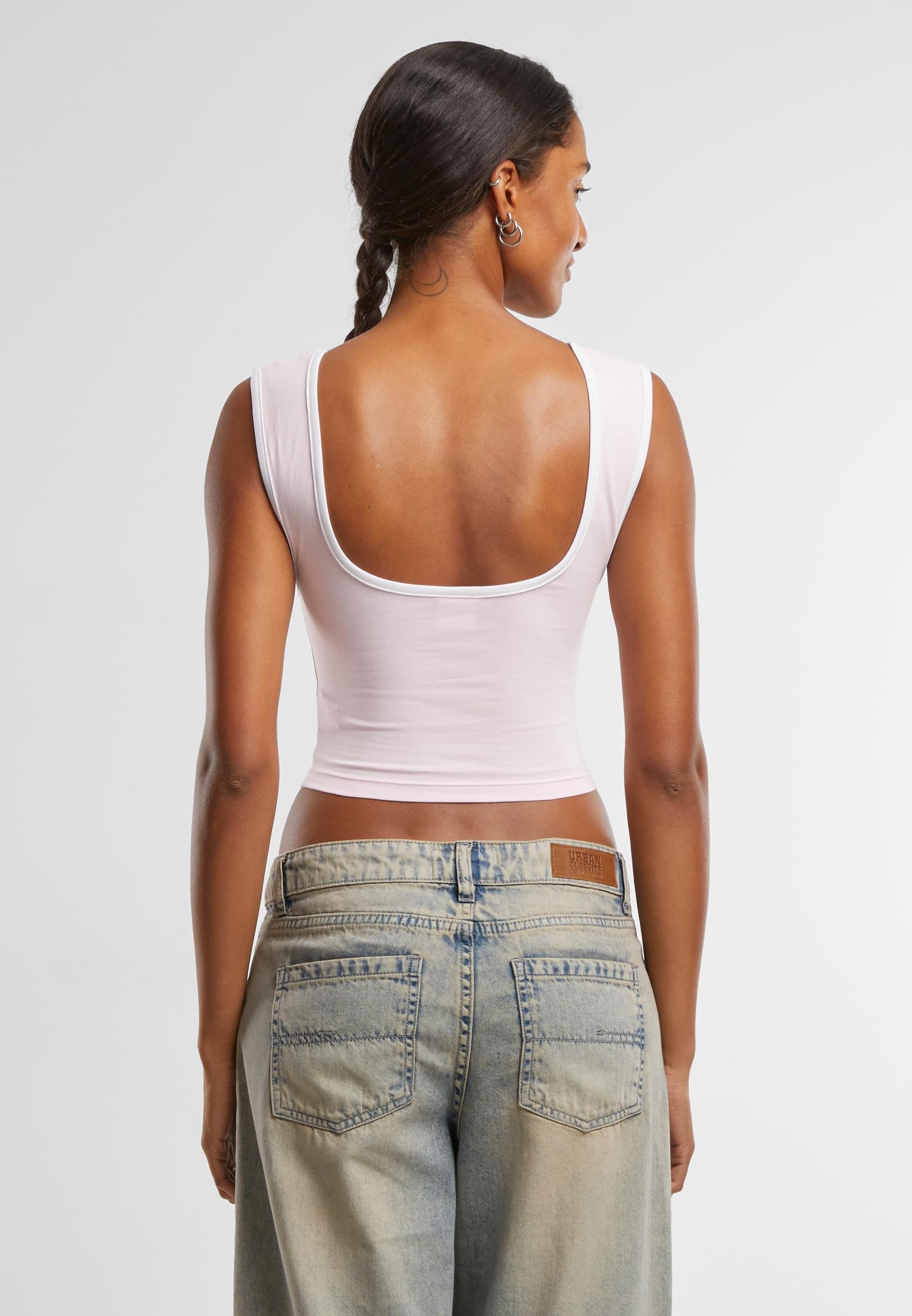 URBAN CLASSICS T-Shirt »Urban Classics Ladies Contrast Cropped Top«, (1 tlg.)