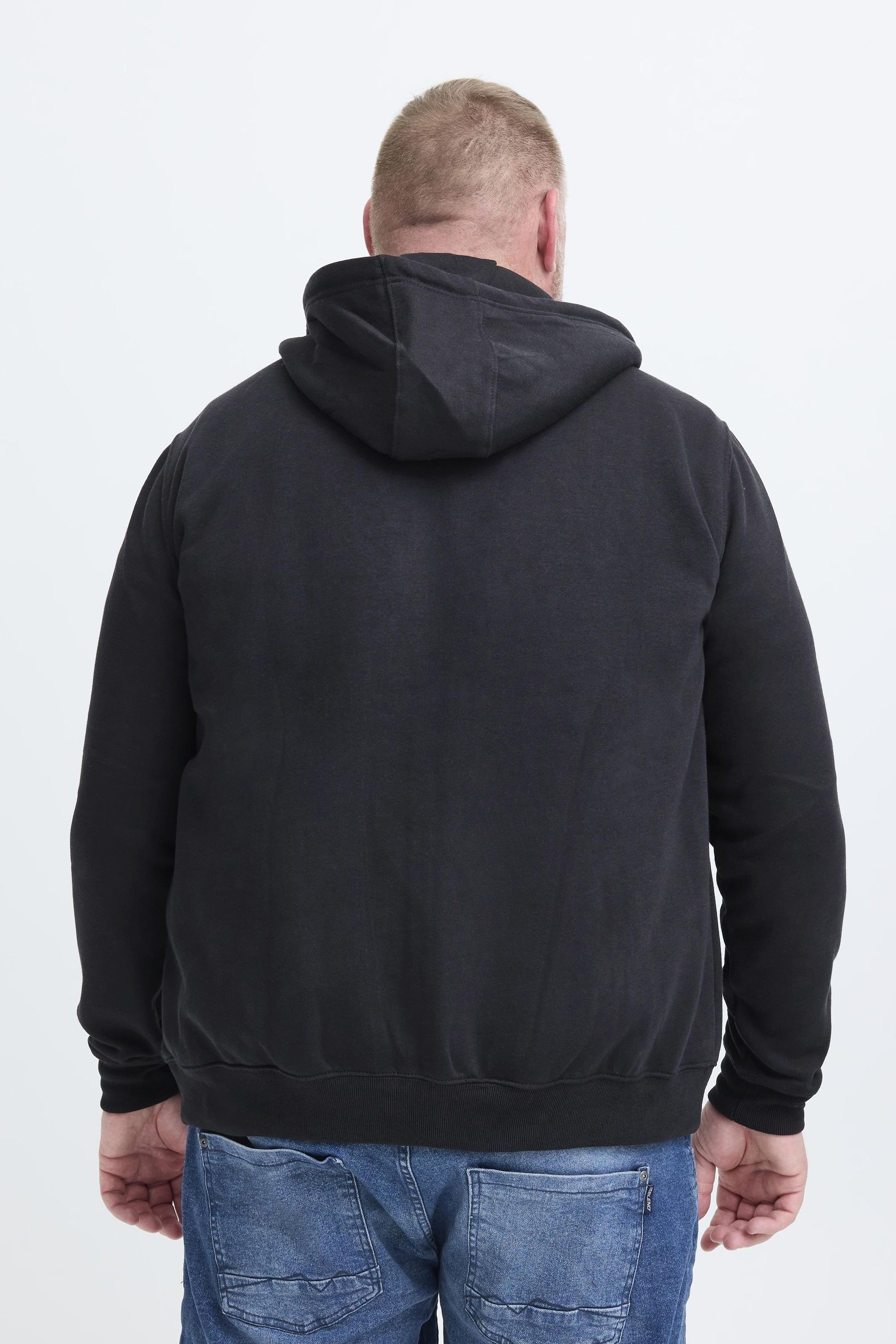 Kapuzensweatjacke BLEND "Kapuzenfleecejacke BHDOWNTON FULLZIP", Herren, Gr. 5XL, schwarz, Obermaterial: 50% Baumwolle CO. 50% Polyester PES., Sweatjacken 6