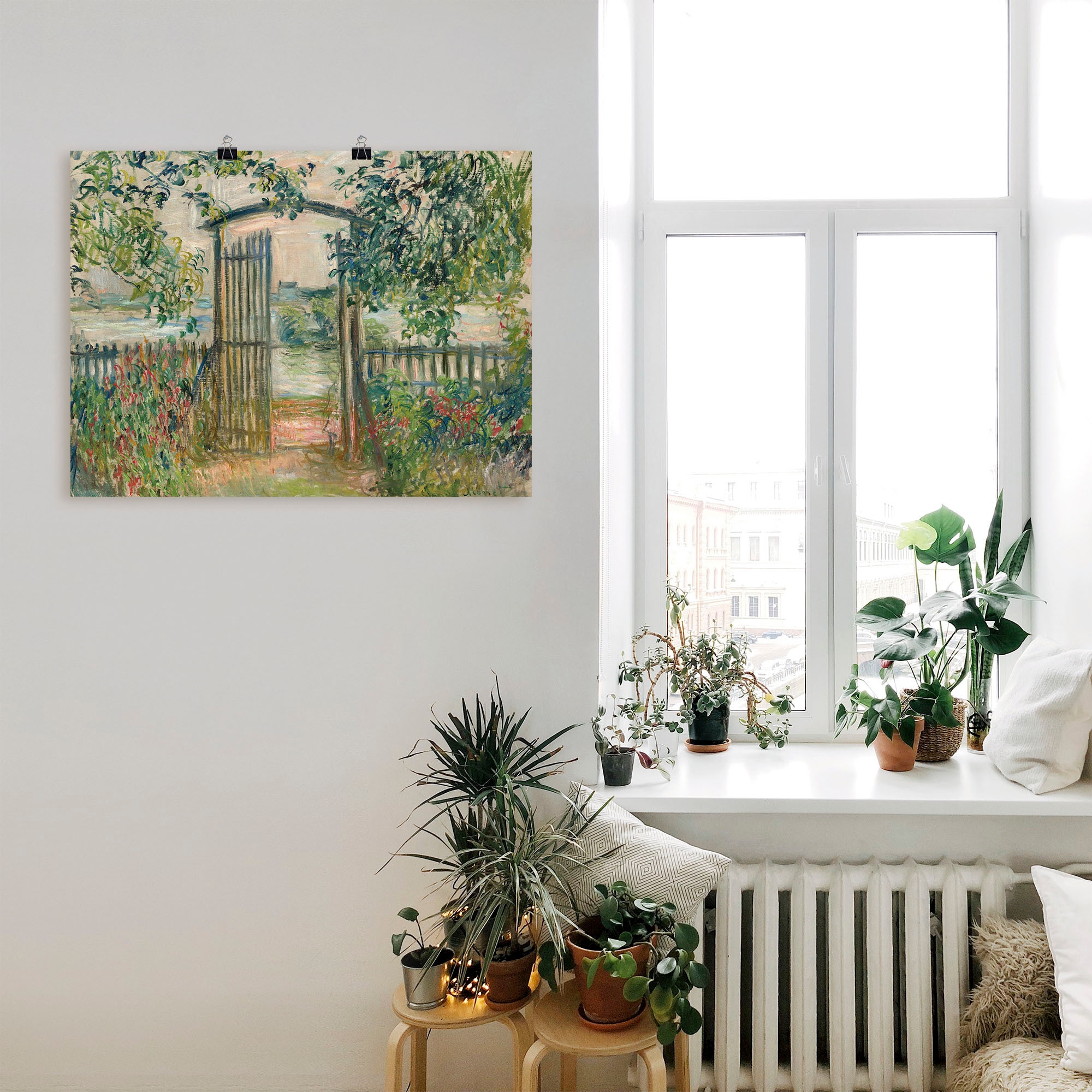 Artland Wandbild »Das Gartentor in Vetheuil«, Garten, (1 St.), als Leinwandbild, Poster in verschied. Größen