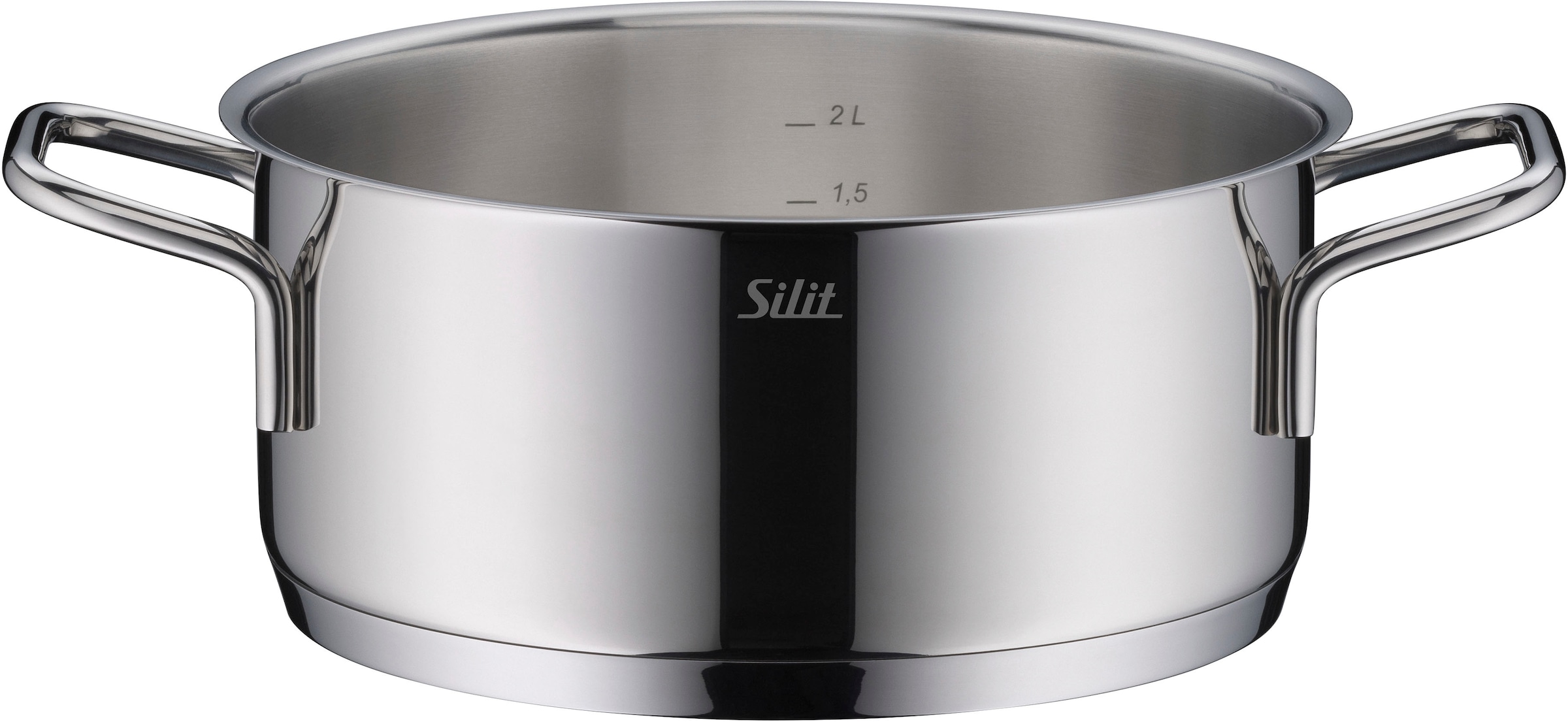 Silit Bratentopf »Extra Cook, mit Glasdeckel«, Edelstahl 18/10, (2 tlg.), SiliTherm Universalboden, induktionsgeeignet, spülmaschinengeeignet