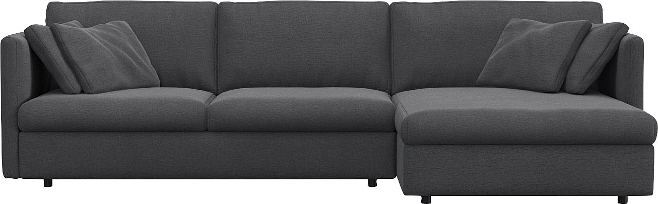 FLEXLUX Ecksofa "Lovane" Weich & anschmiegsam, große Sitztiefe auf Kaltschaum, Dekokissen inkl.
