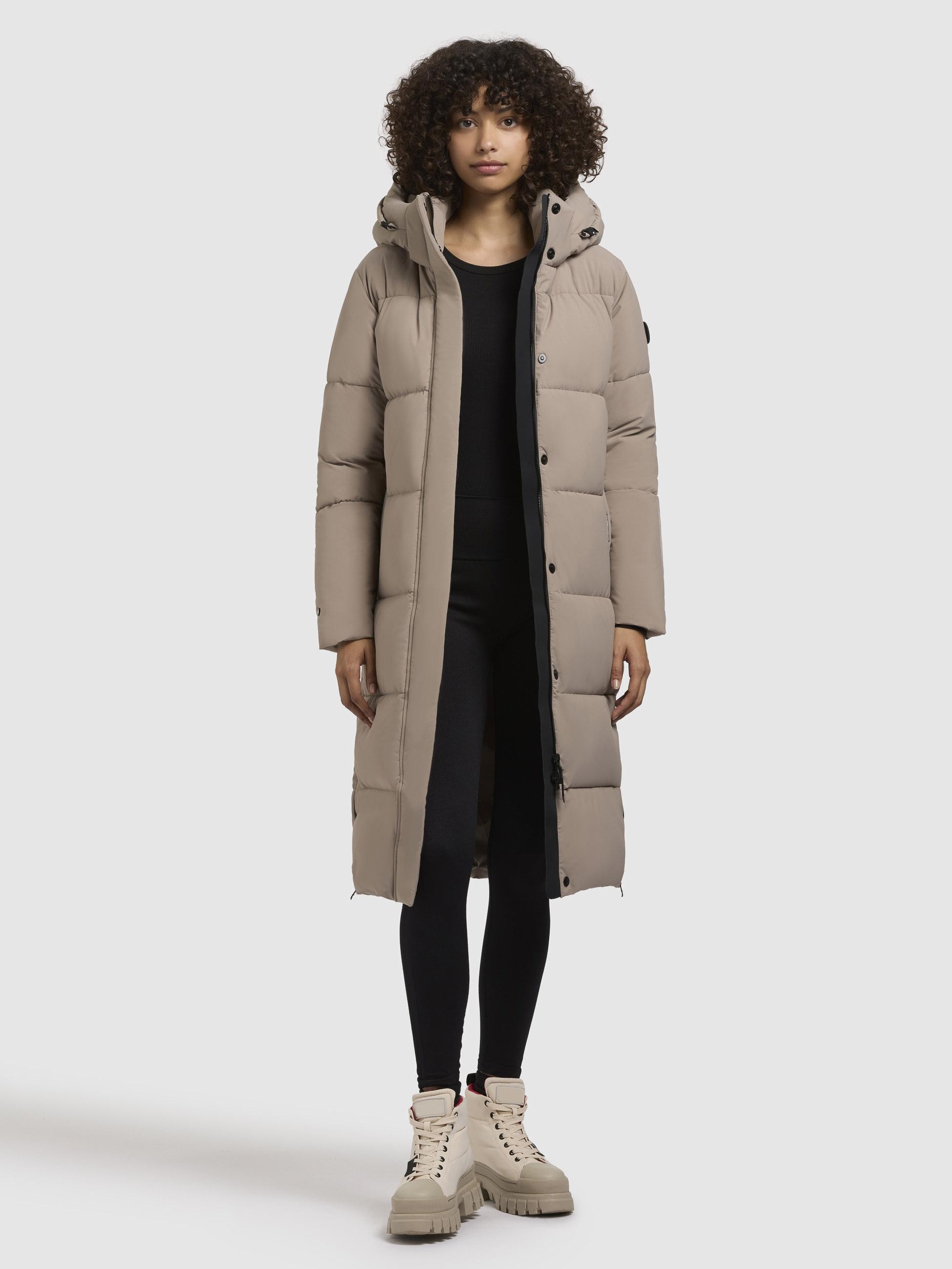 khujo Steppmantel »Rachel Matt-YM«, Warmer gesteppter Damen Mantel mit (abnehmbarer Kapuze)