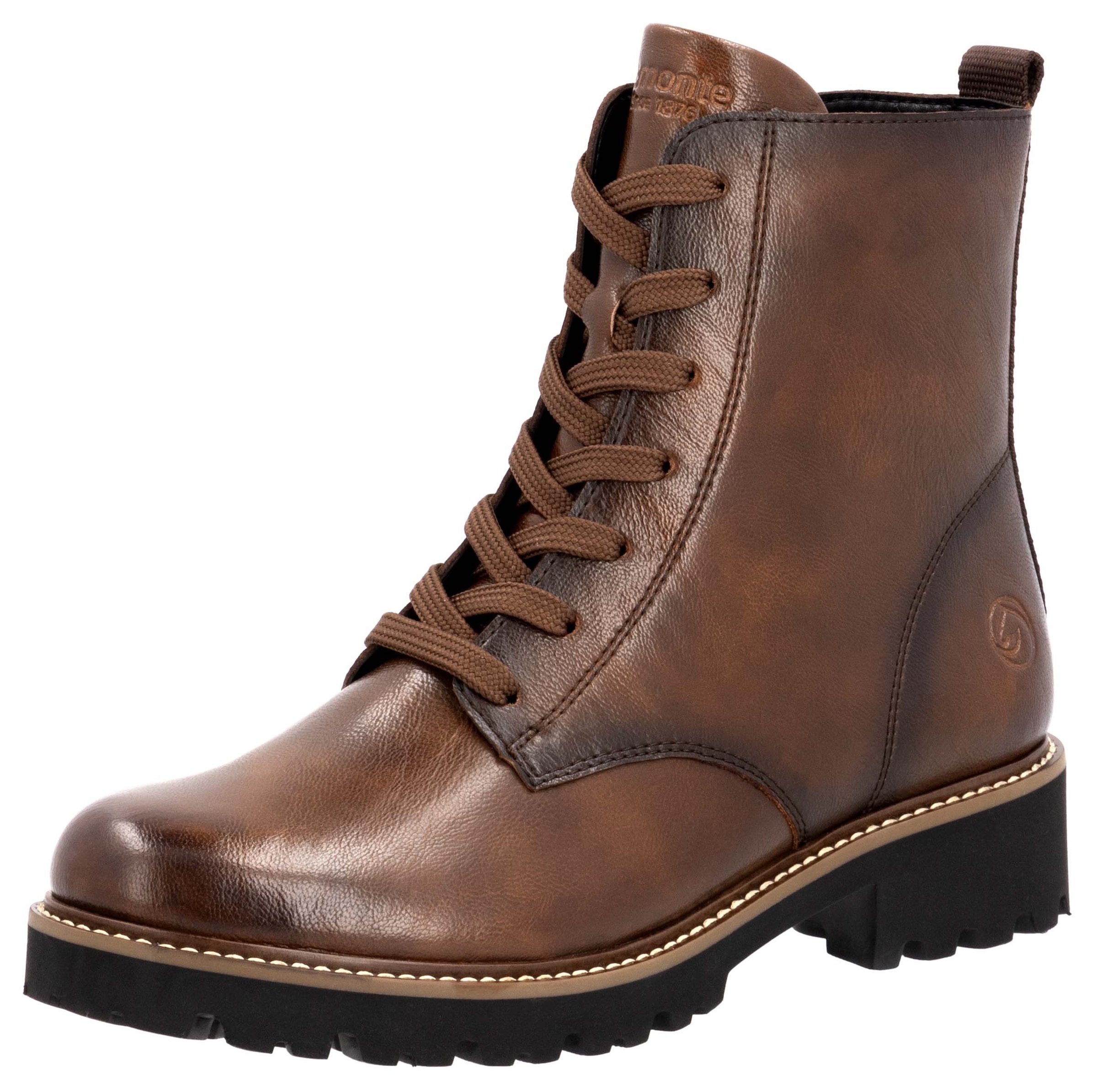 Remonte Schnürboots, Blockabsatz, Schnürstiefelette im Used Look günstig online kaufen