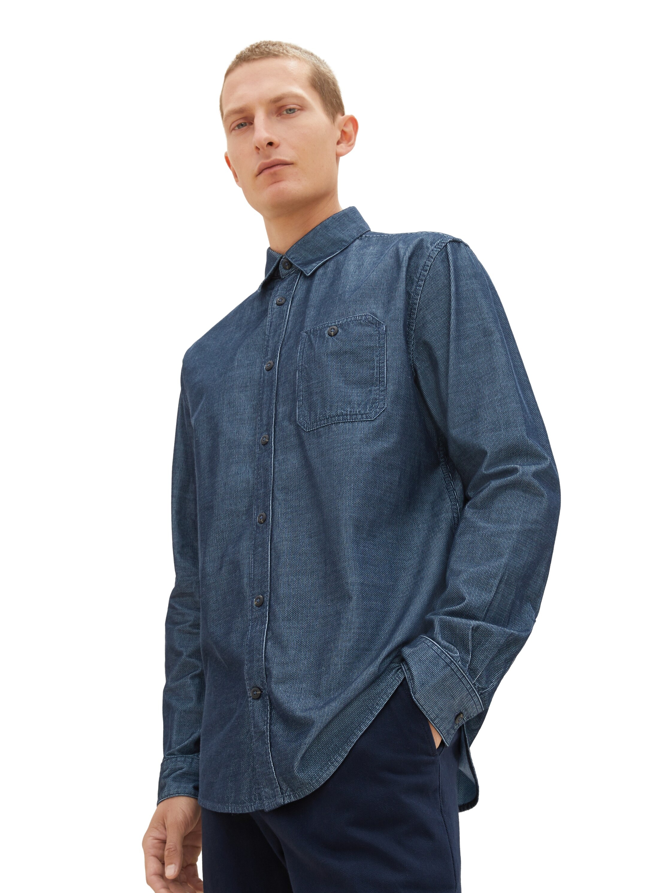 TOM TAILOR Langarmhemd, in feiner Cordoptik