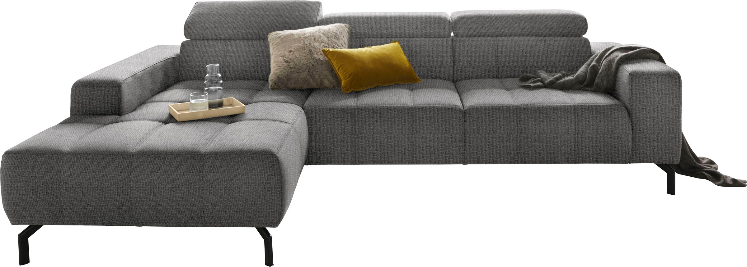 DOMO collection Ecksofa "Cunelli tolle Sitznähte als Designelement, fester günstig online kaufen