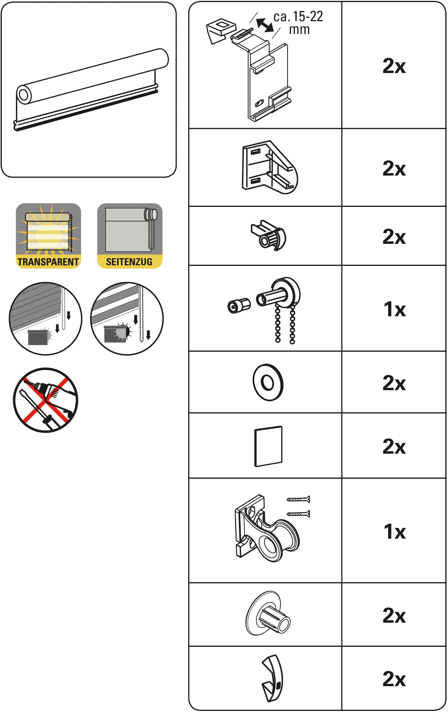GARDINIA Doppelrollo »Easyfix« halbtransparent Sichtschutz mit Bohren/ohne Bohren freihängend segmentweise gewebter Stoff