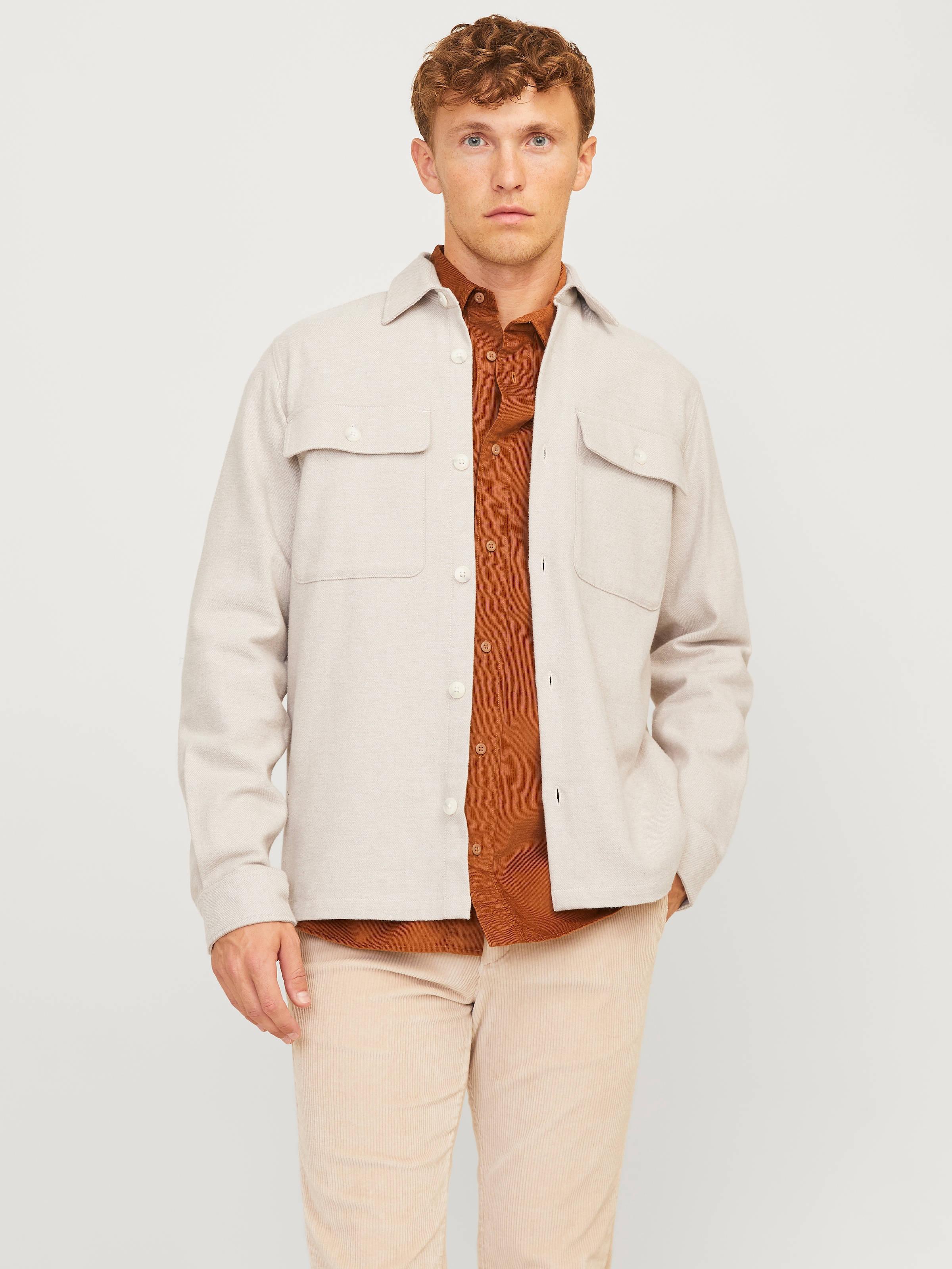 Jack & Jones Langarmhemd "JPRRAYMOND MELANGE SOLID LS OVERSHIRT SN" günstig online kaufen