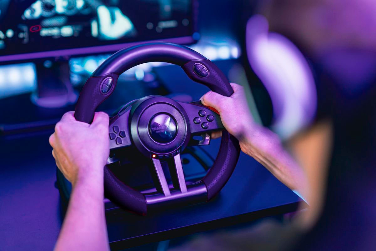 Speedlink Gaming-Lenkrad »TRAILBLAZER Dark Edition Racing Wheel« für PC/PS4/PS3/Xbox Series X/S/One/Switch 2/Switch/OLED