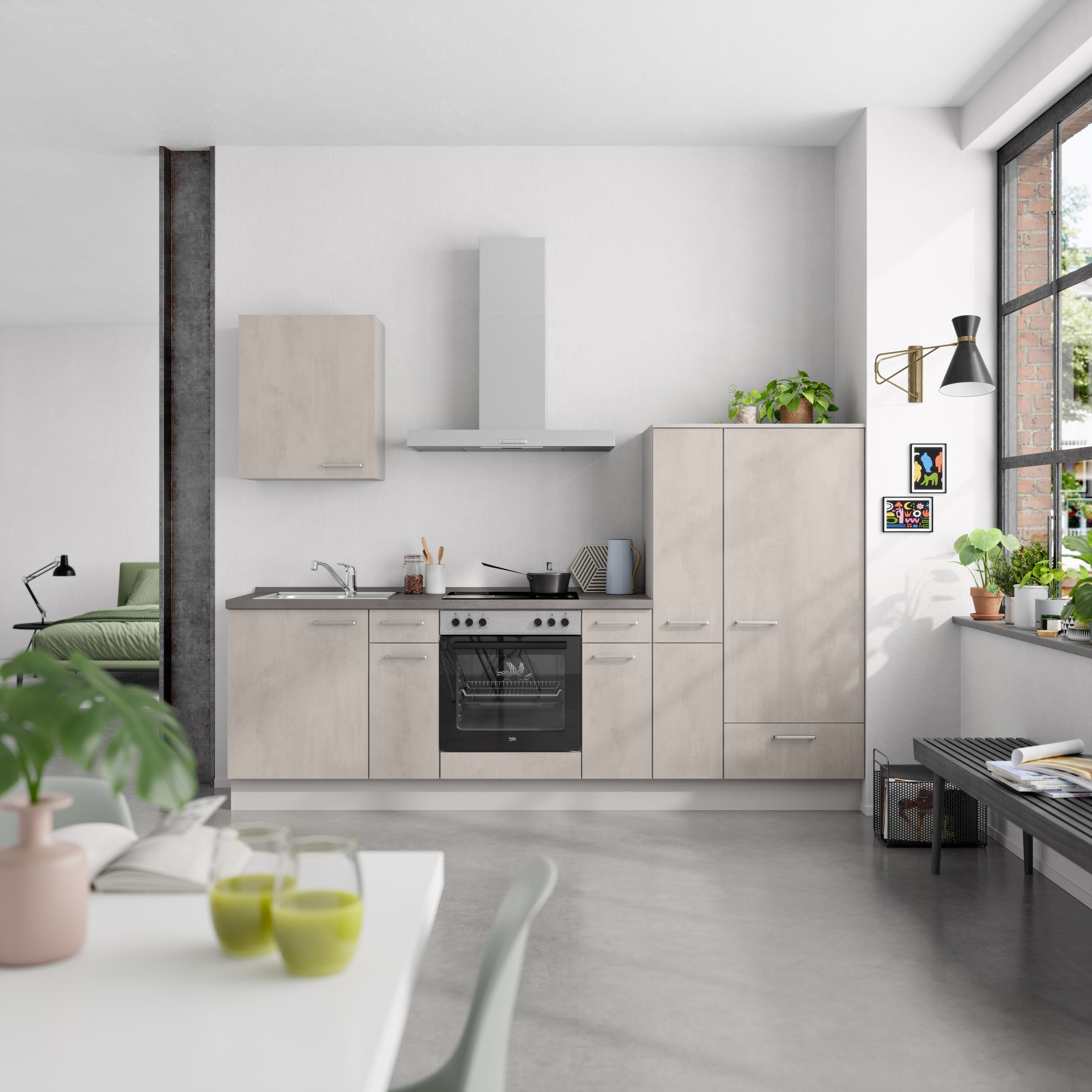 nobilia® Küchenzeile »"Riva I"«, vormontiert, Ausrichtung wählbar, Breite 270 cm, wahlw. mit E-Geräten