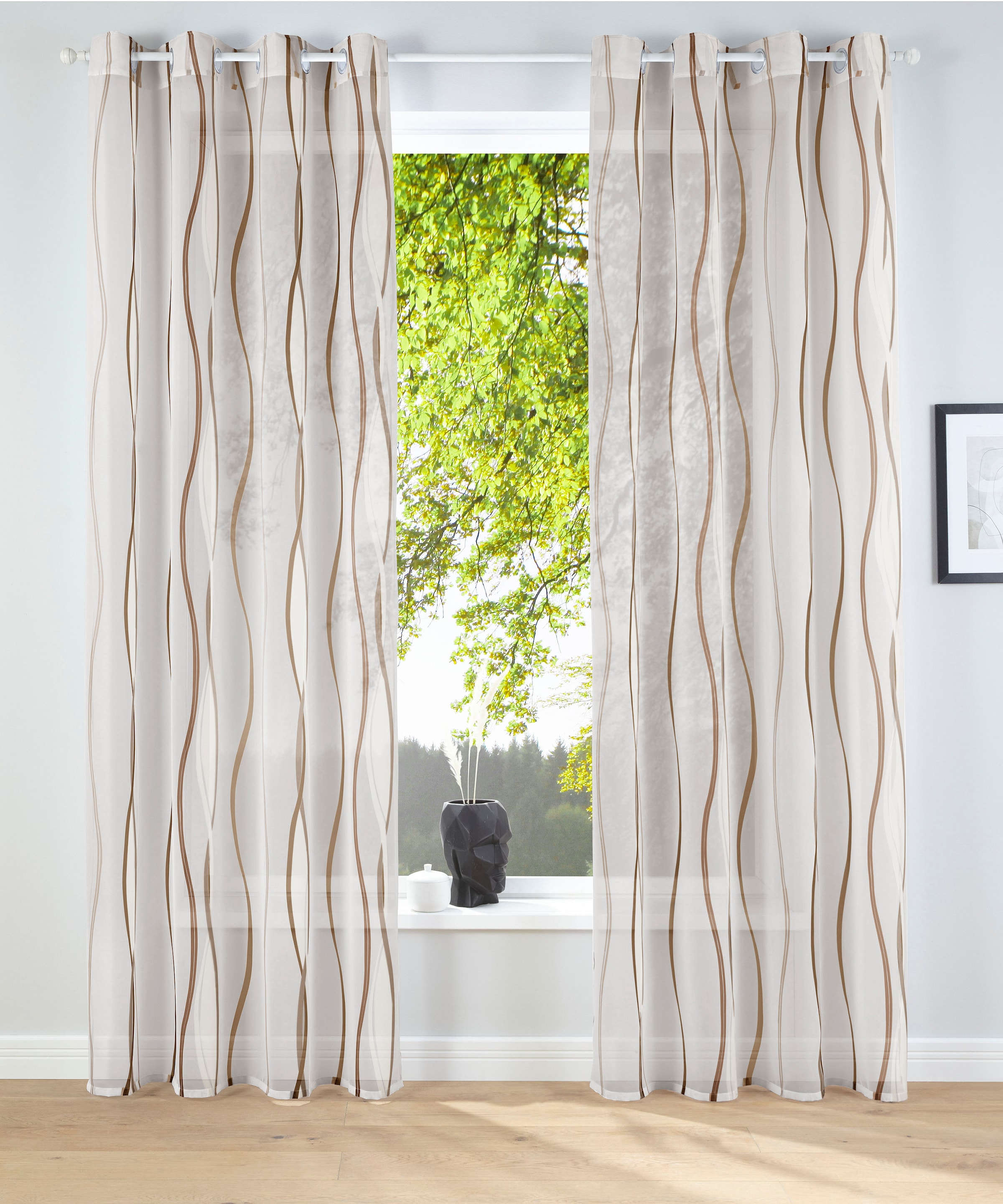 Wellen BAUR 2-er home (2 my Set, transparent, St.), »Dimona«, | Gardine Polyester, Voile,