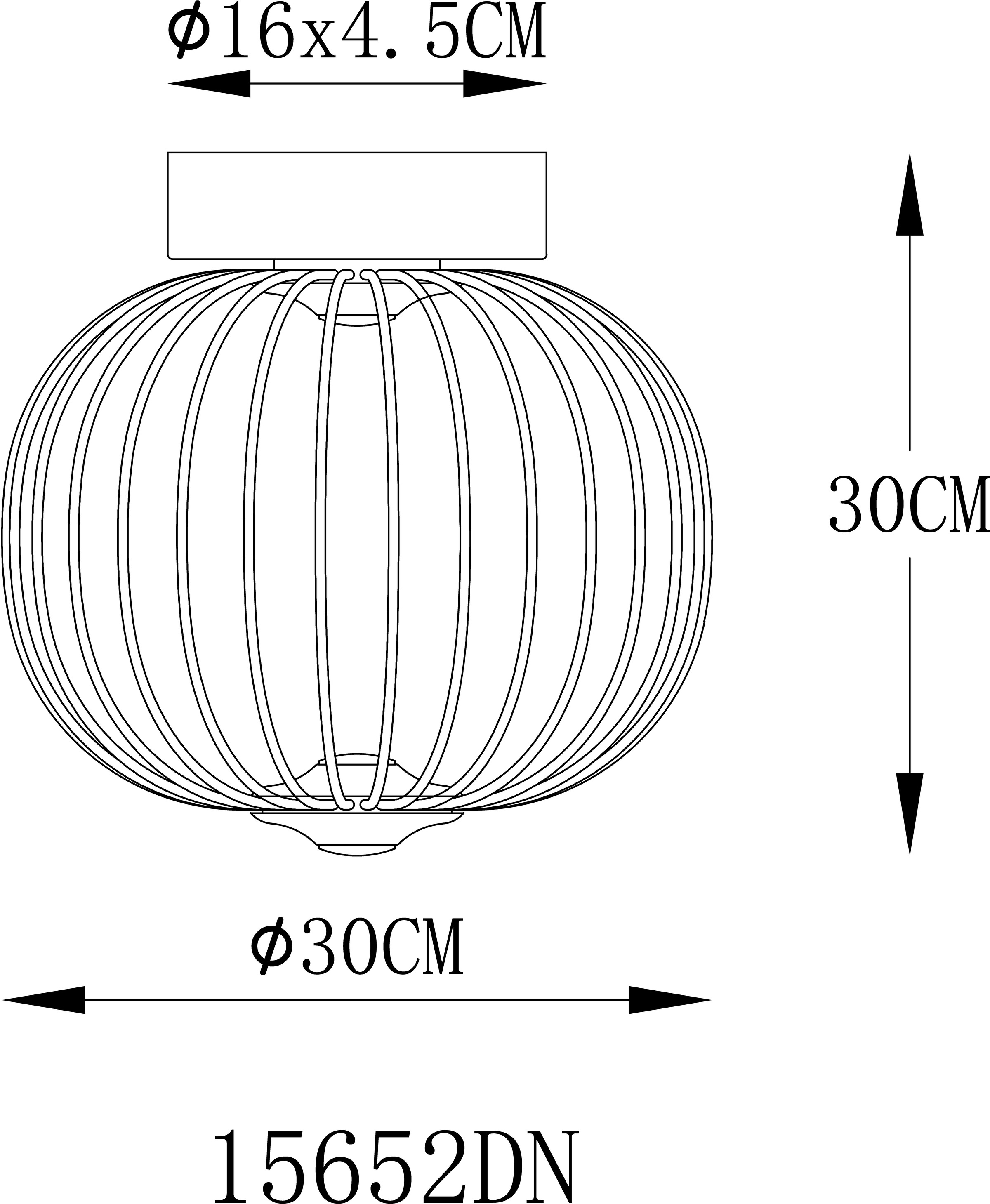 GLOBO LIGHTING Deckenleuchte »GALWAY« LED-Modul 1 Stk. Warmweiß Deckenlampe Metallstäbe 3000K DM 30cm 3 Stufen