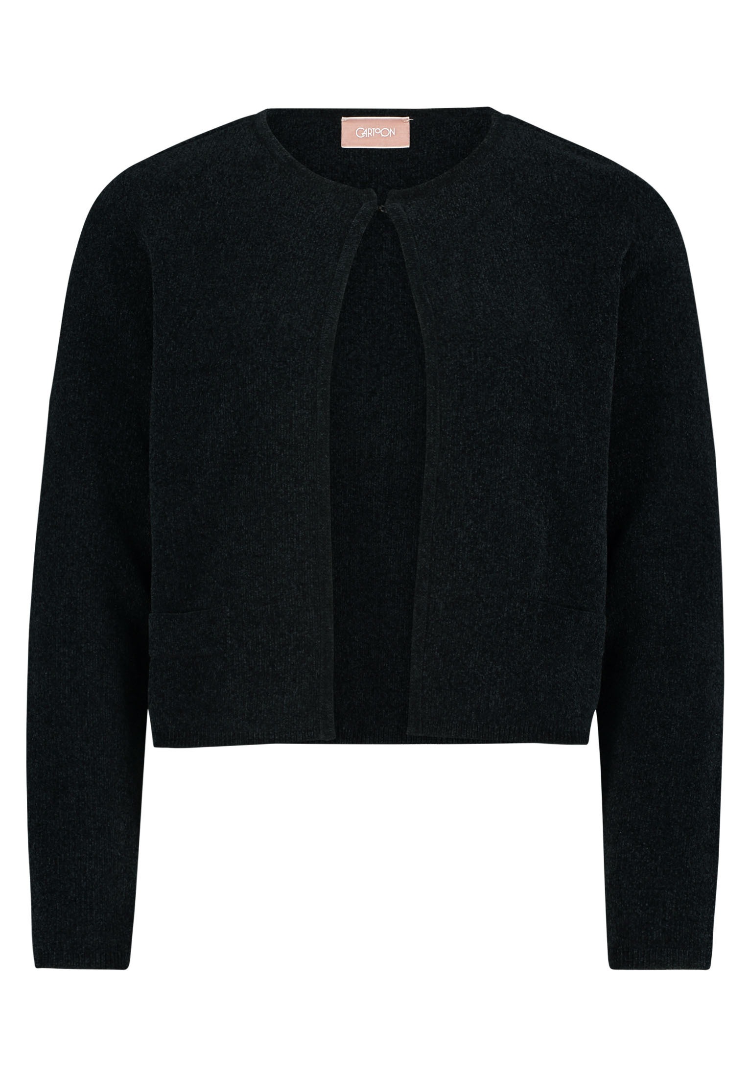 Cartoon Strickjacke »Cartoon Strick-Cardigan mit Rundhalsausschnitt«, Rippbündchen