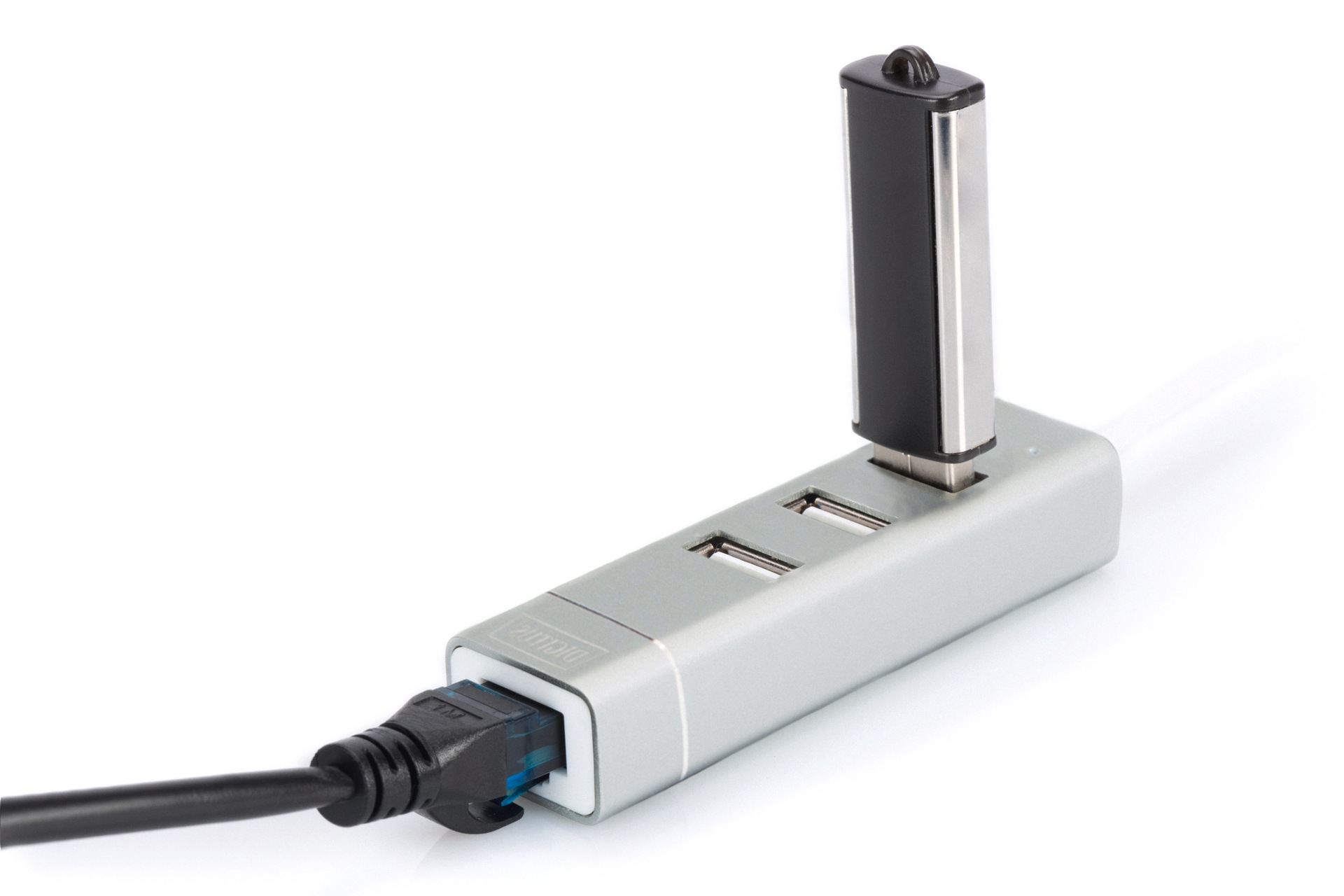 Digitus Laptop-Dockingstation »USB 2.0 3-Port Hub & FE LAN-Adapter Typ C Anschluss«