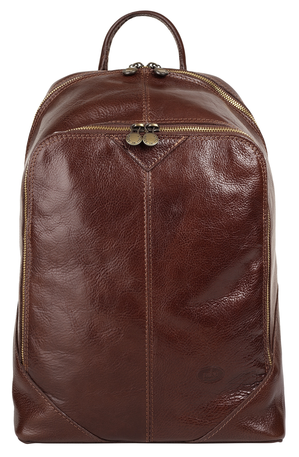 Cityrucksack, echt Leder, Made in Italy