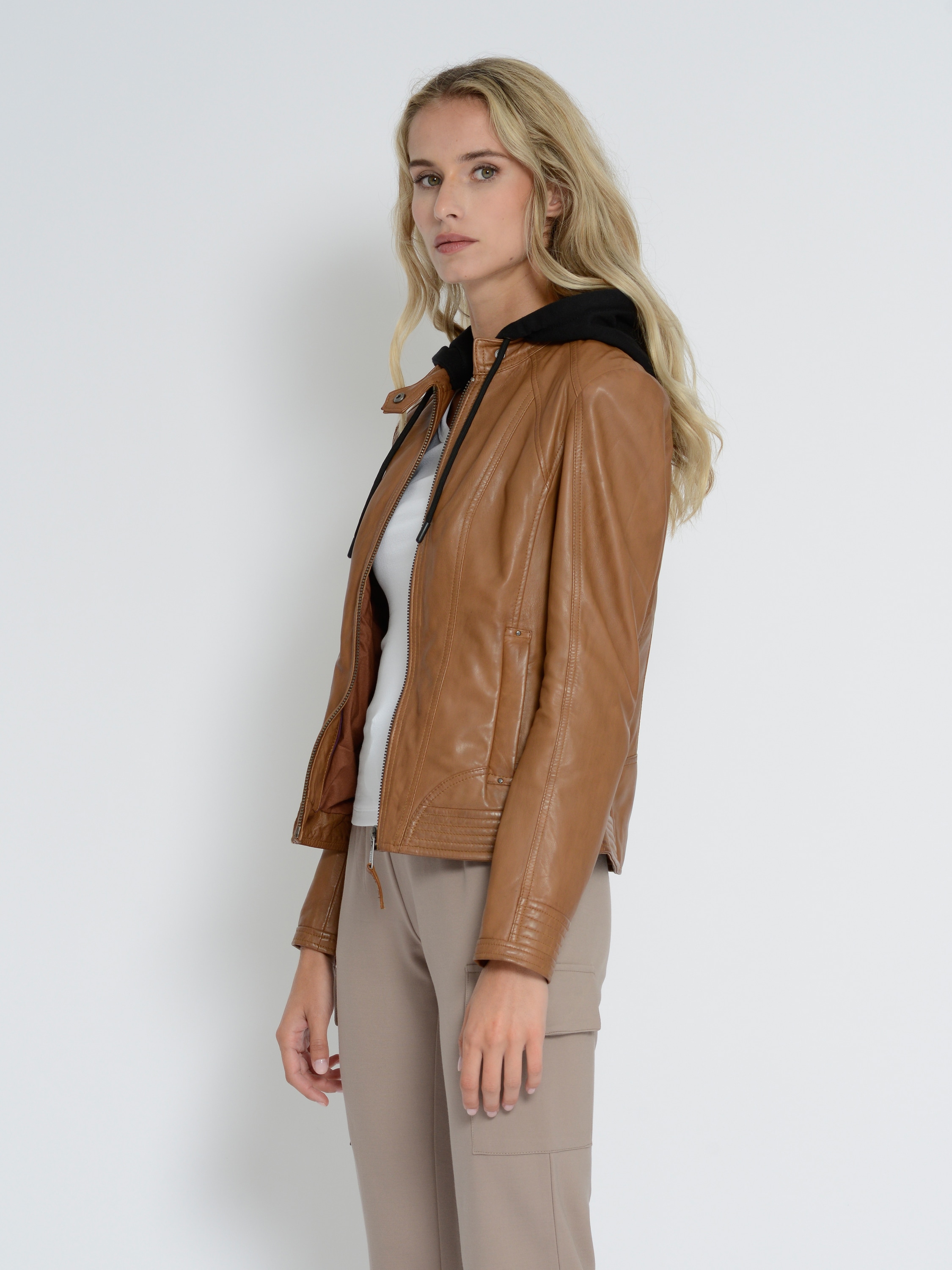 MUSTANG Lederjacke »31022243« bestellen | BAUR | Übergangsjacken