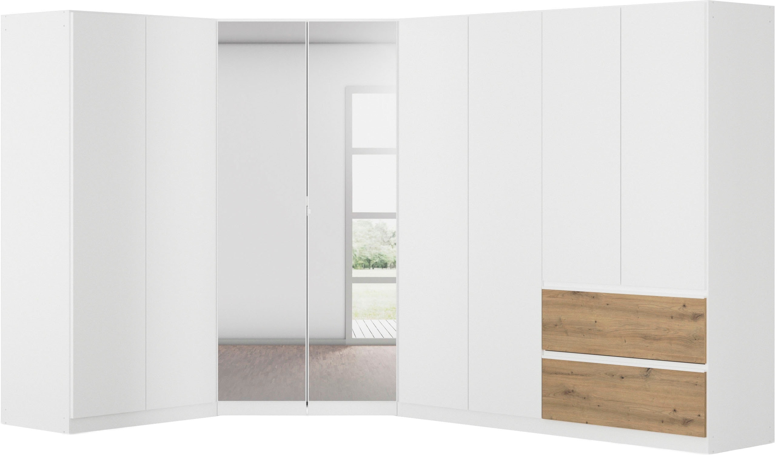 rauch Schrank-Set "Kleiderschrank Schrank Garderobe Wäscheschrank COSTA Größe 208x298 cm" Set, in 3 Ausstattungen BASIC/CLASSIC/PREMIUM, 3 Stk. tlg.