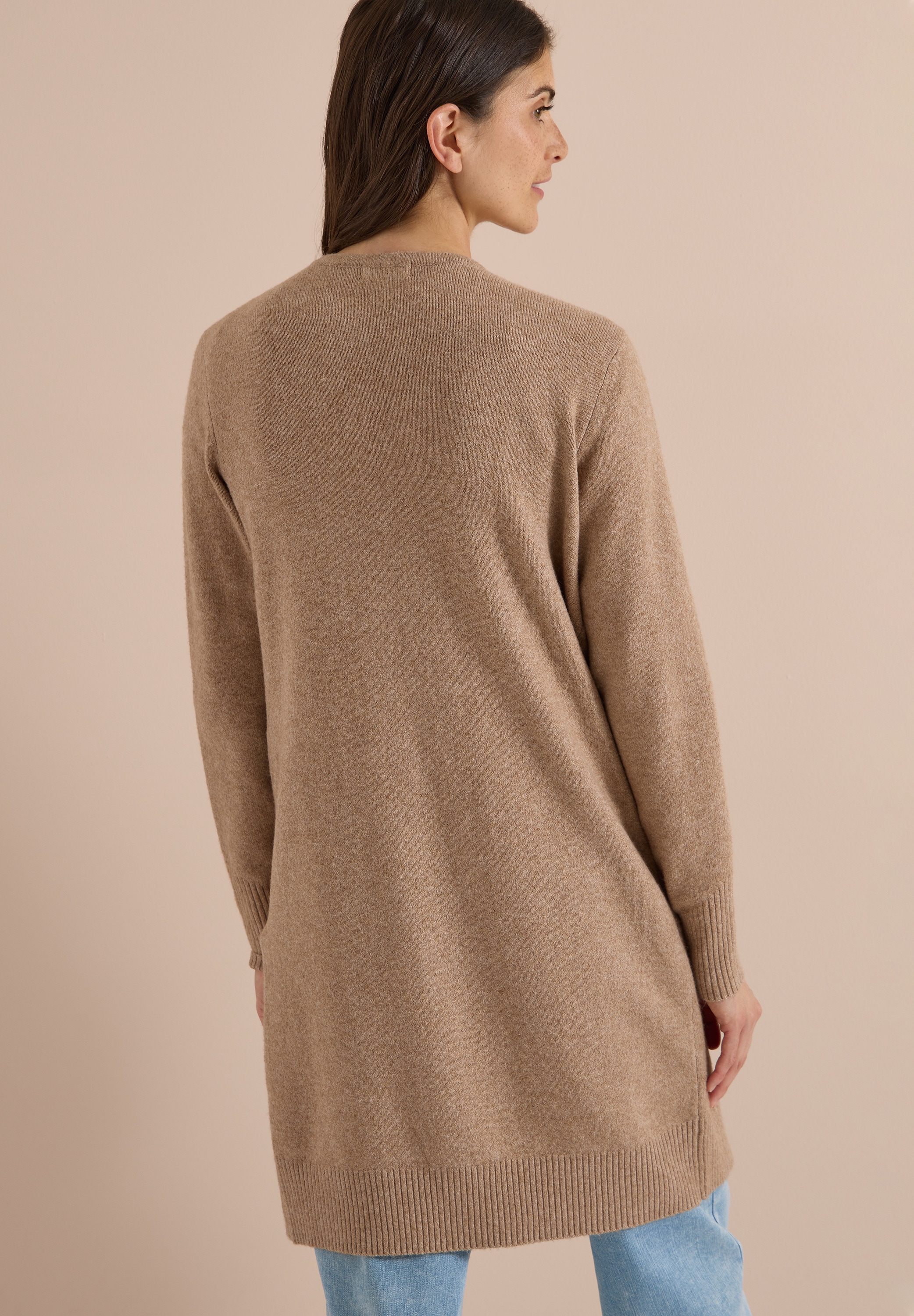 Cecil Longstrickjacke Langer Cardigan in offener Passform