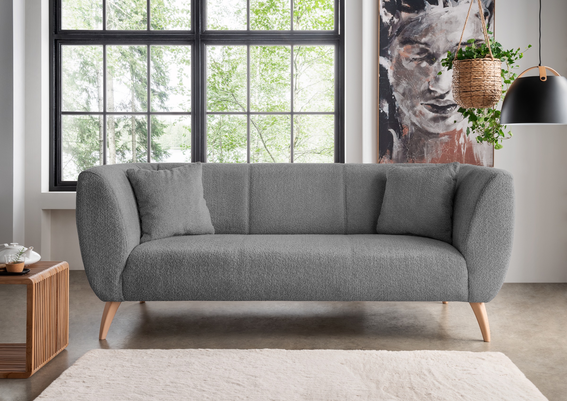 Home affaire 3-Sitzer zwei verschiedene Fußfarben wählbar günstig online kaufen