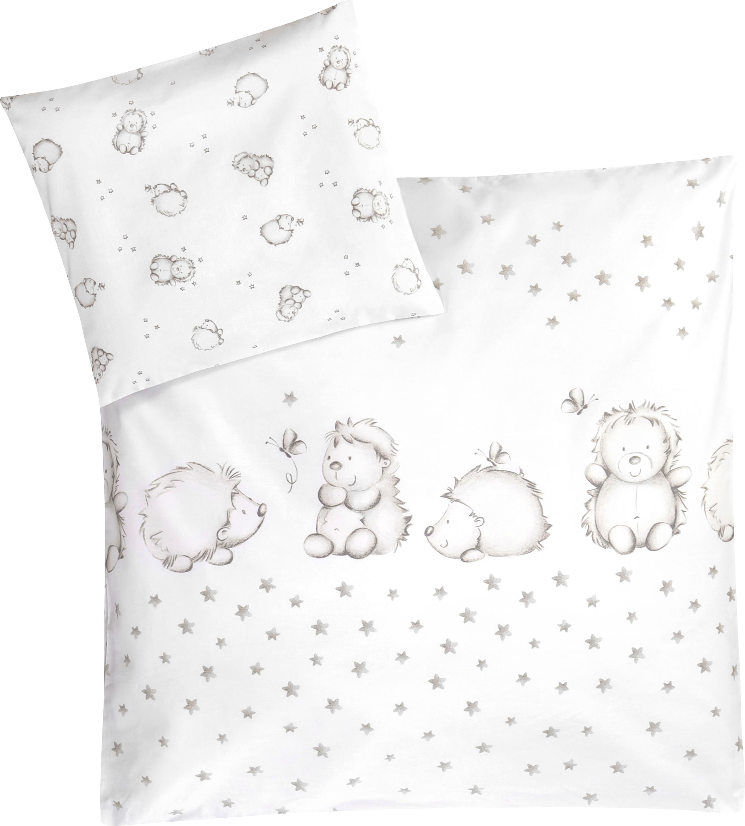 Julius Zöllner Kinderbettwäsche "Igelchen, in 100x135cm passt in Babybetten günstig online kaufen