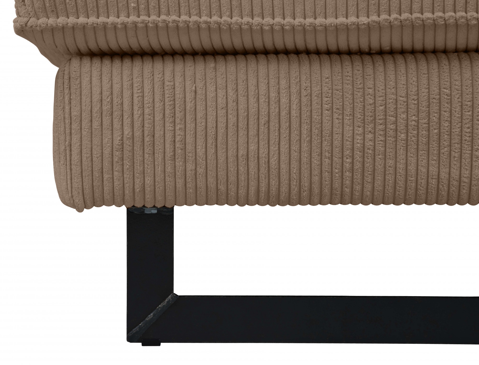Places of Style Wohnlandschaft »Pinto, 350 cm, U-Form, XXL, mit Ottomanen«, Cord, Feincord, Luxus-Microfaser Leder und Chenille