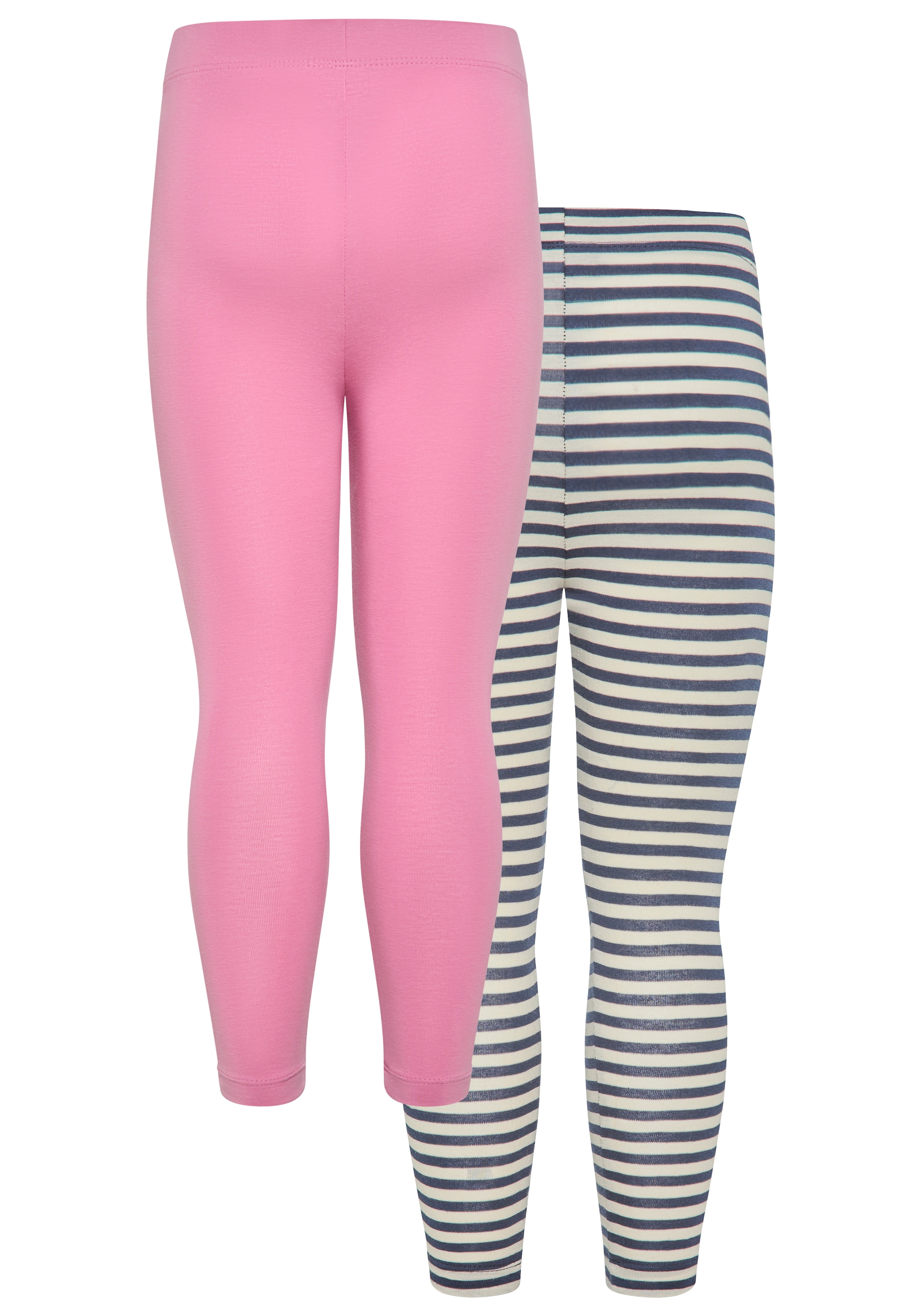 KIDSWORLD Leggings »2er Pack Shirts«, (2 tlg.), 2er Pack Shirts mit Regenbogen und Ringel